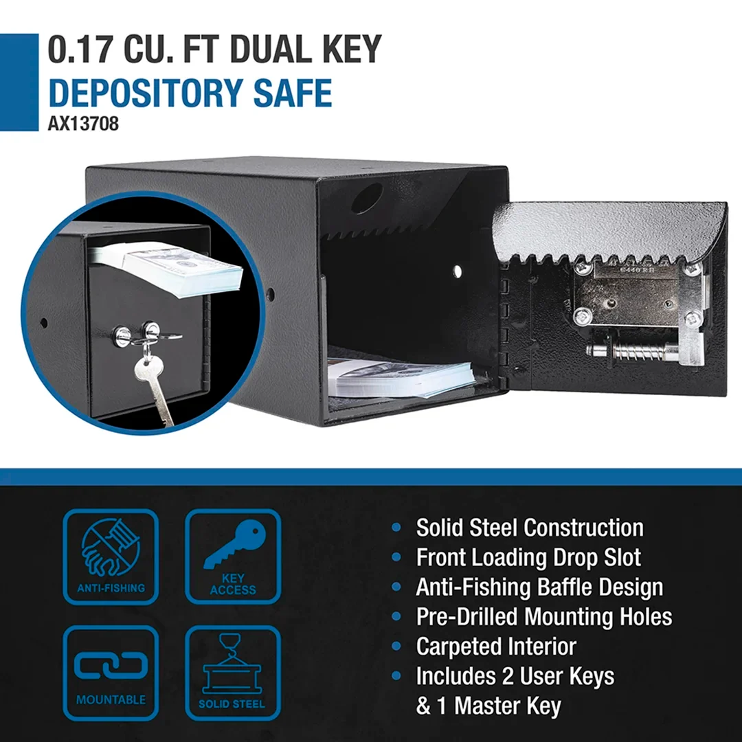 0.17 Cu. ft Dual Key Depository Safe | AX13708 - Image 7