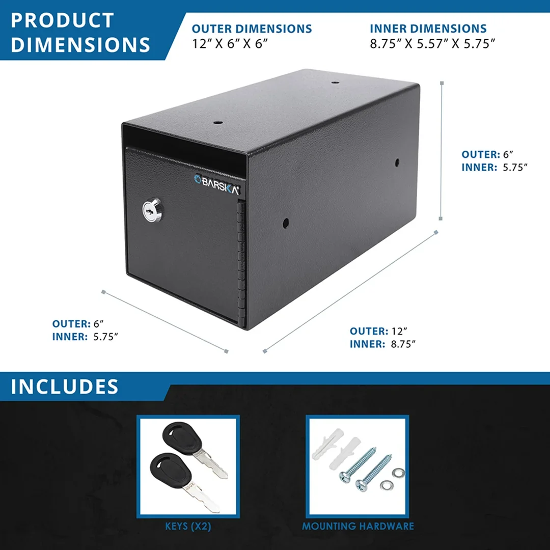 0.17 Cu. ft Single Key Depository Safe | AX13676 - Image 6