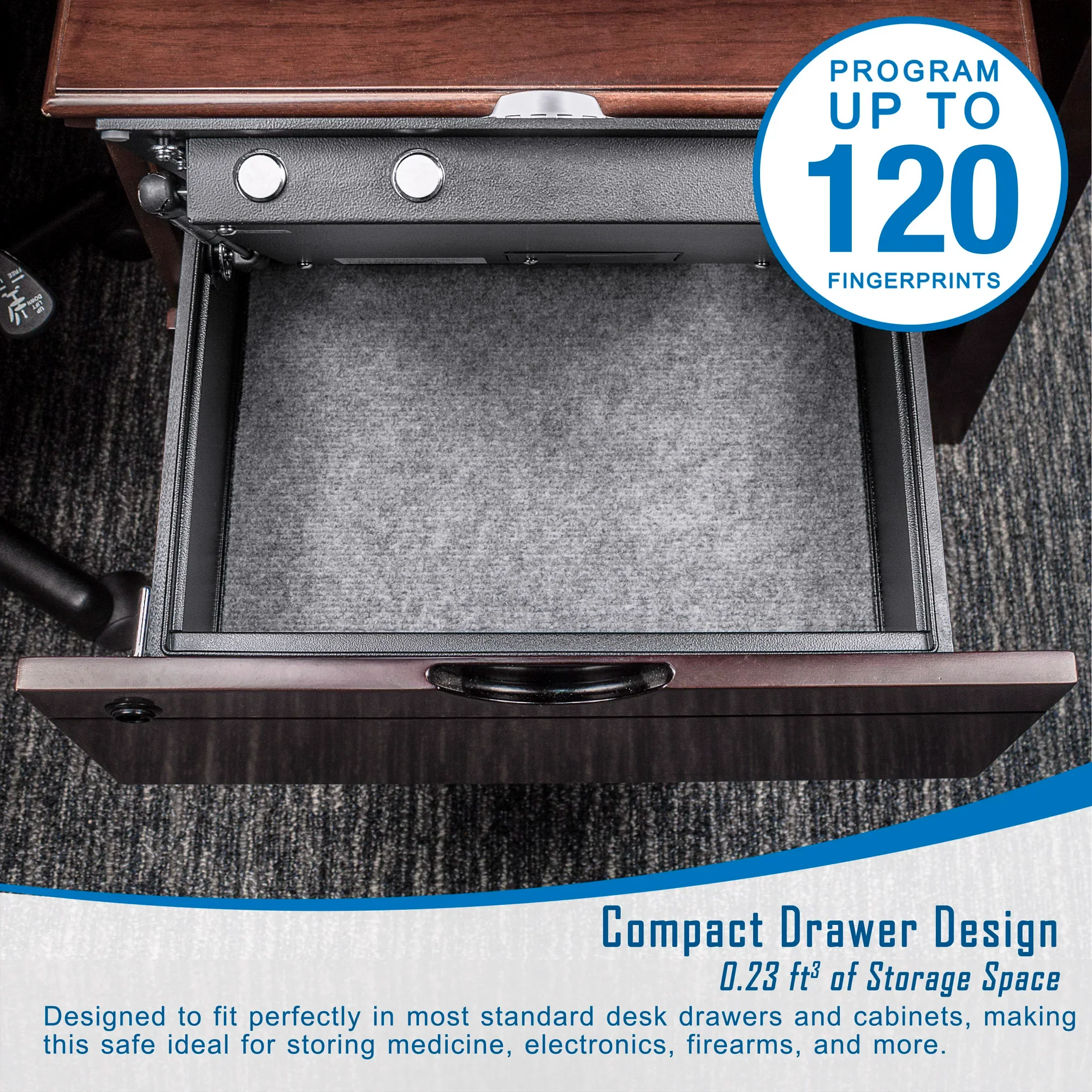 0.23 Cu. ft Top Opening Biometric Security Safe | AX11556 - Image 13