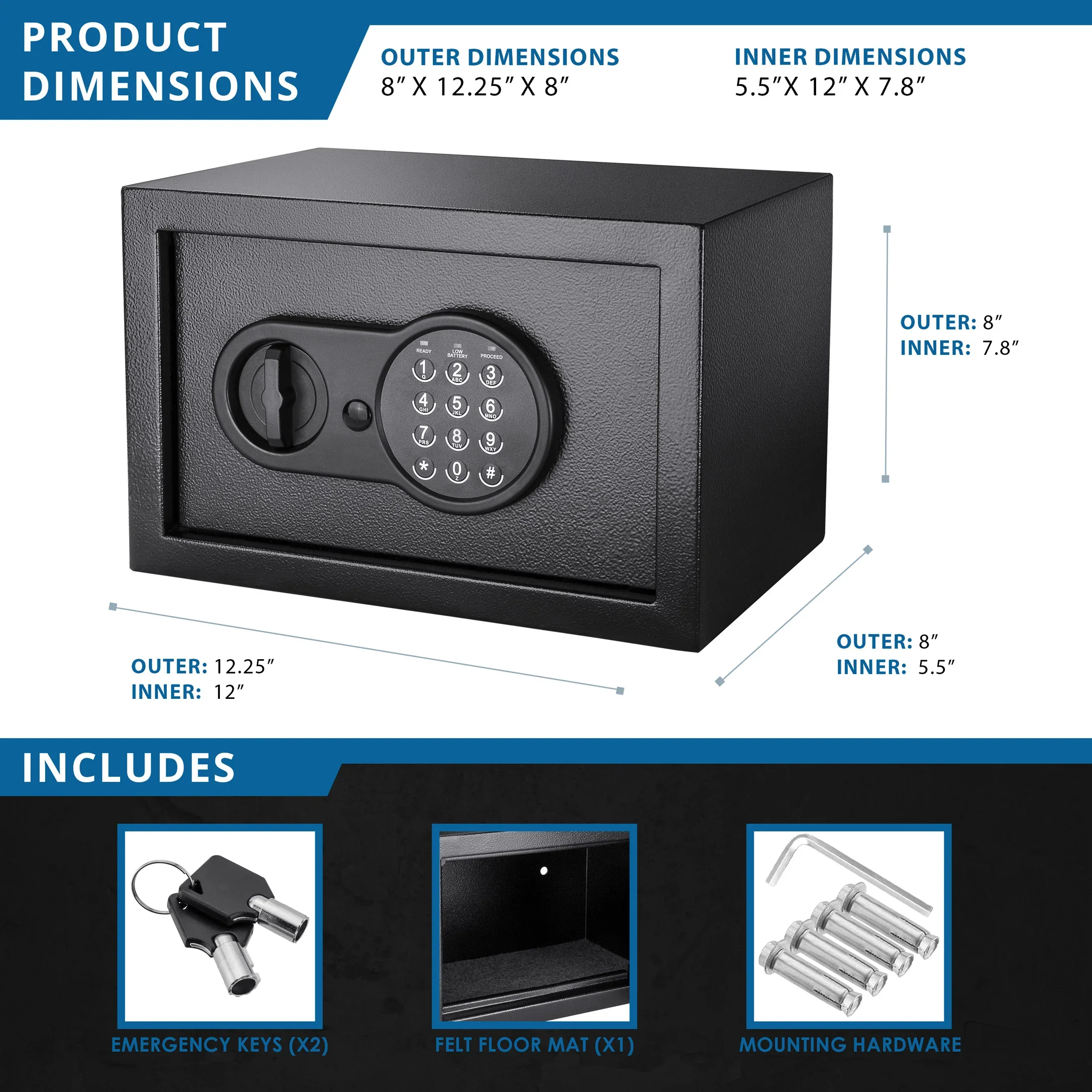 0.36 Cu. ft Digital Keypad Security Safe | AX12616 - Image 7