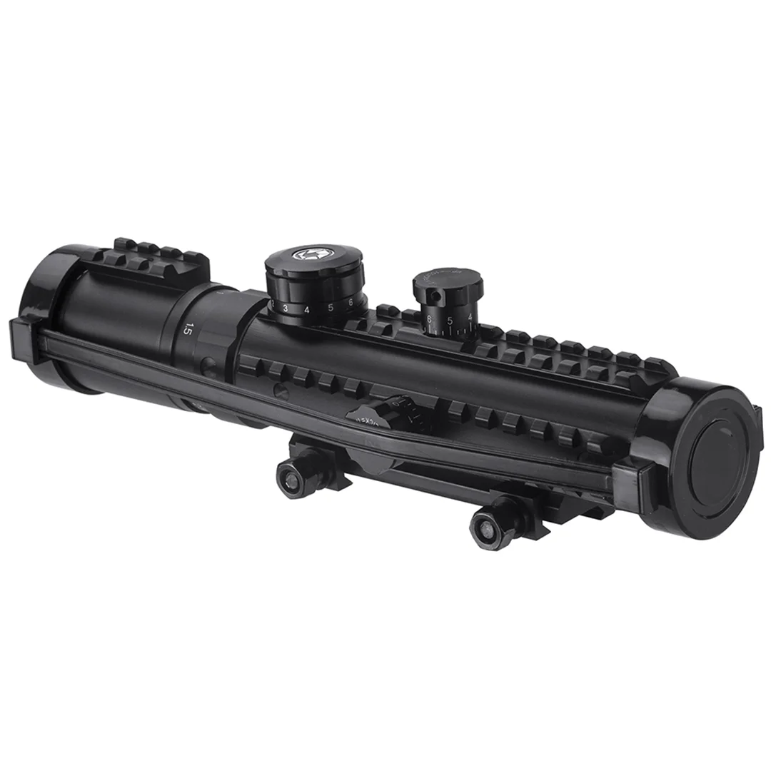 1-3x30mm Electro Sight Cross IR Rifle Scope with Integrated Weaver/Picatinny Rails | AC11396 - Image 3