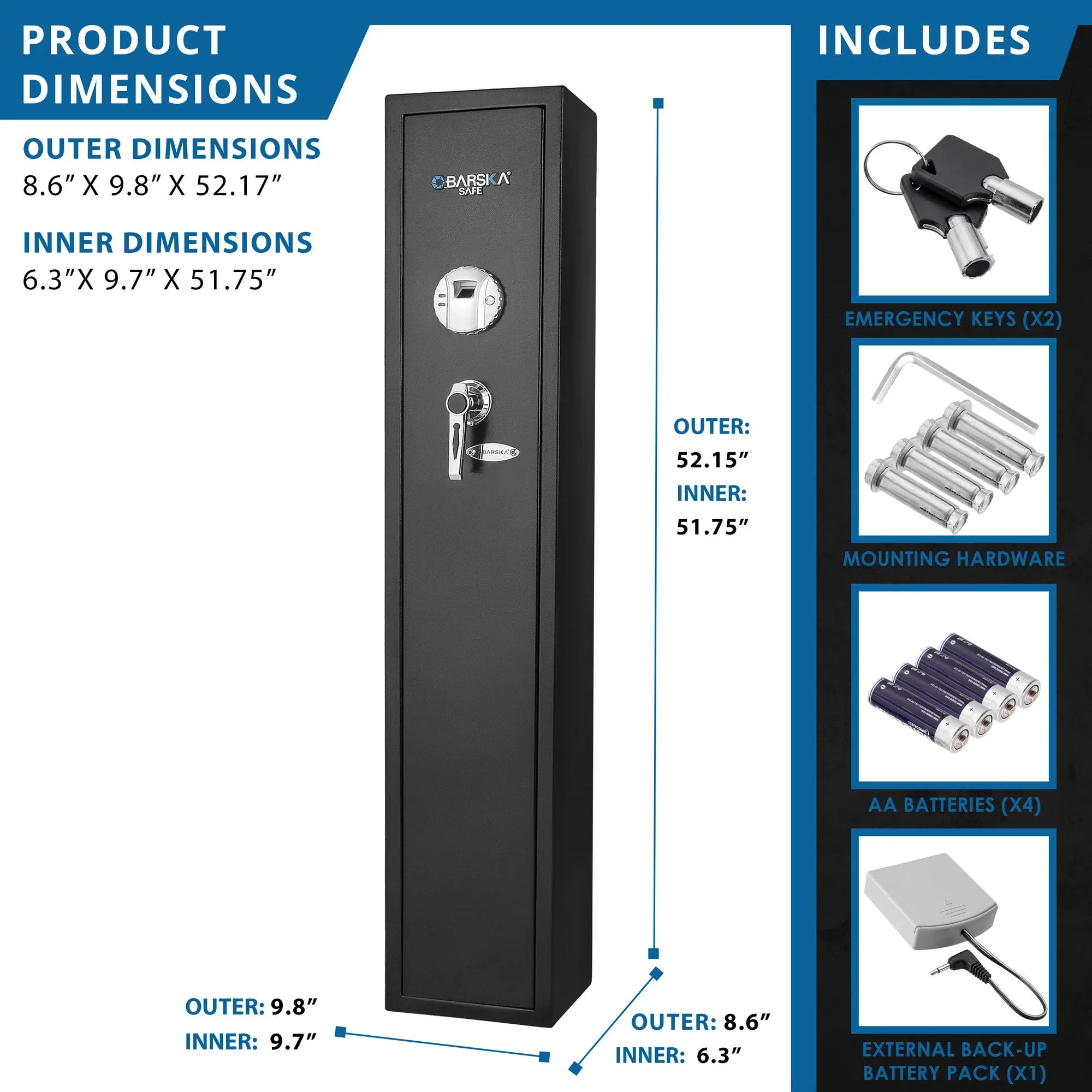 1.83 Cu. ft Biometric Safe, DOJ Approved | AX11652 - Image 6