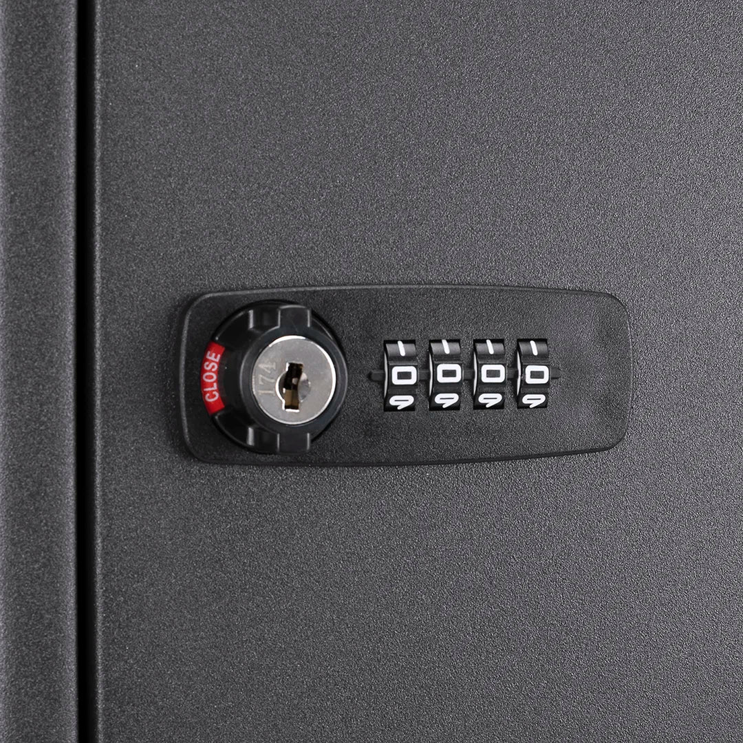 100 Capacity Adjustable Key Cabinet with Combination & Key Lock, Black | CB13366 - Image 5