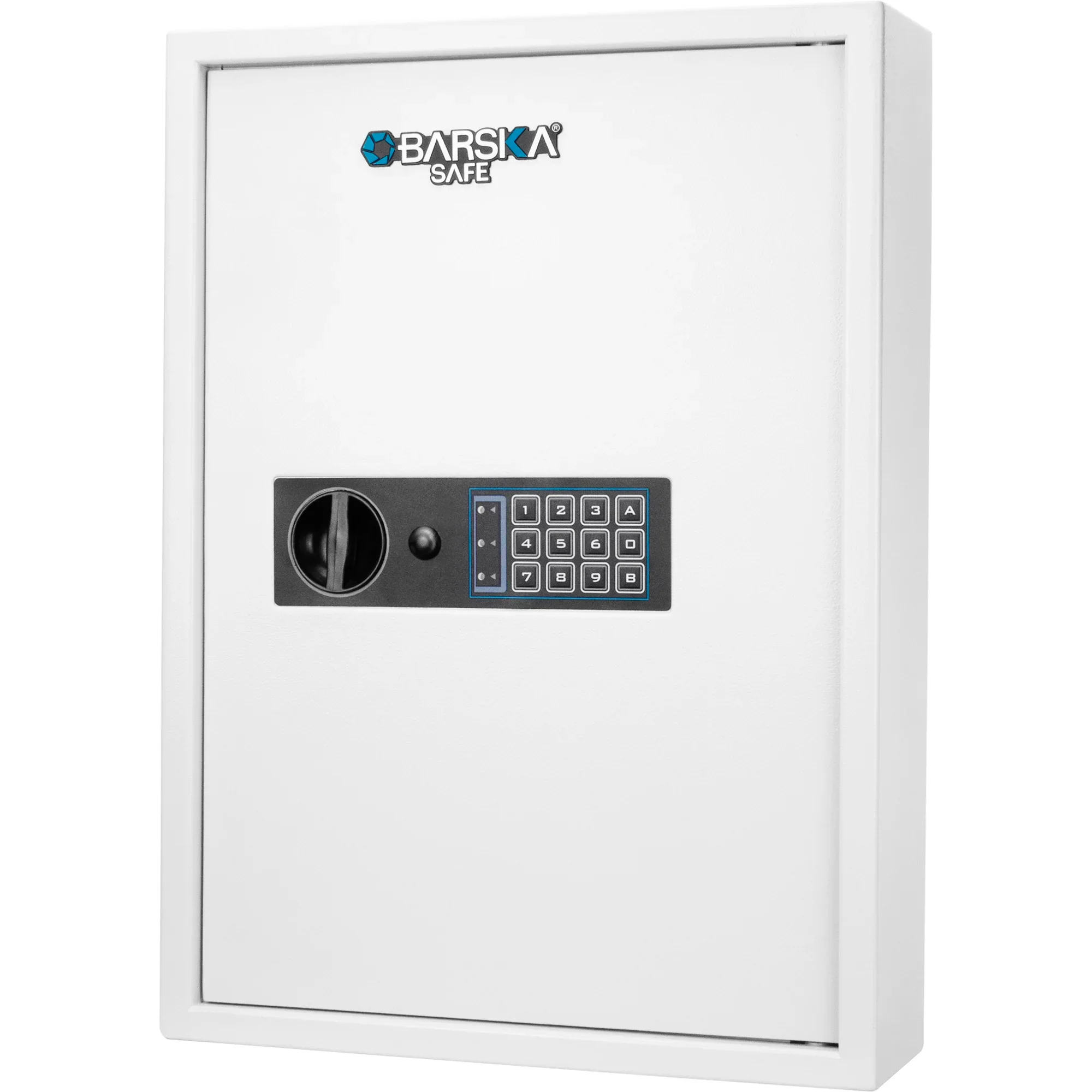 100 Capacity Fixed Position Key Cabinet Digital Keypad Wall Safe, White | AX13262 - Image 2