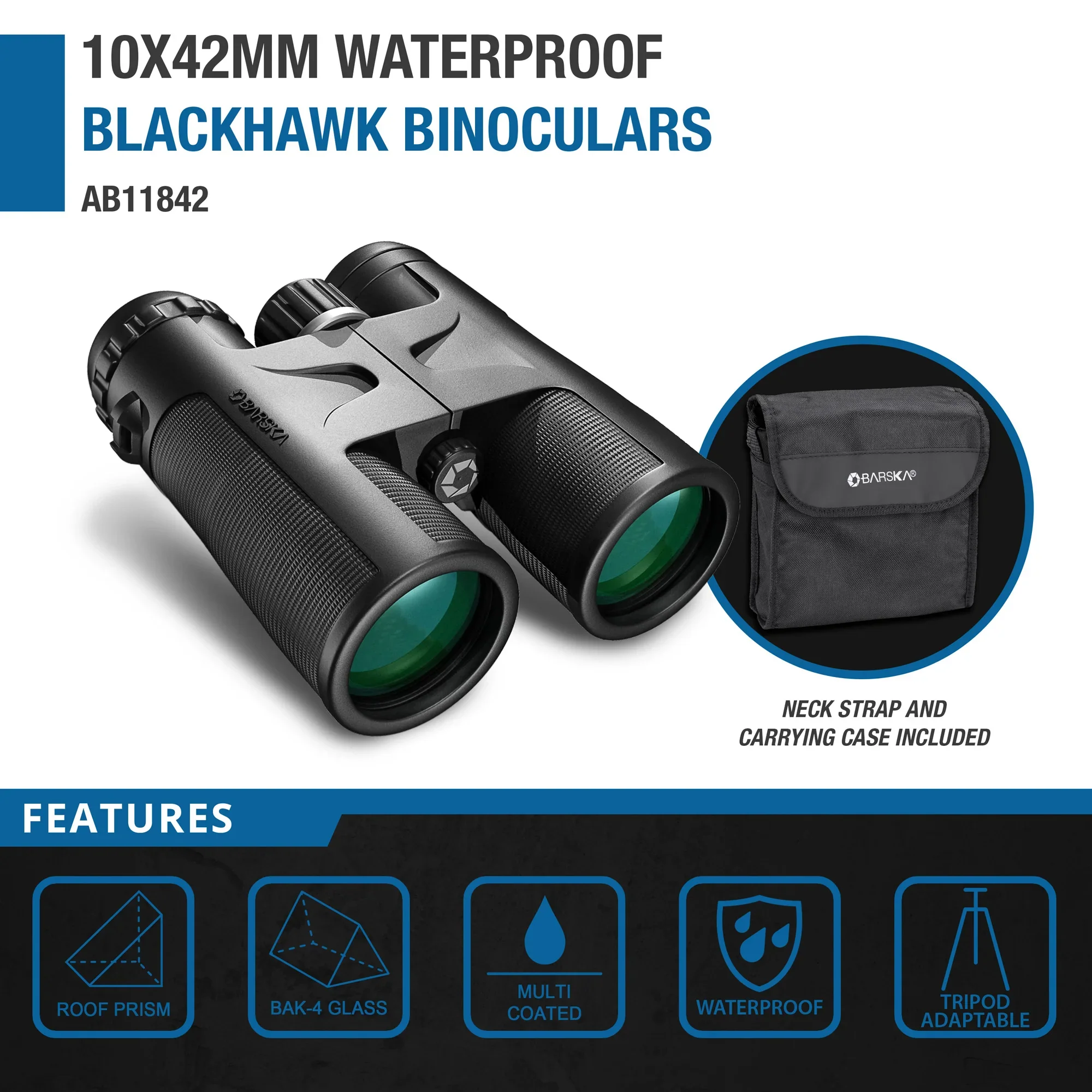 10x42mm Blackhawk Waterproof Binoculars | AB11842 - Image 6