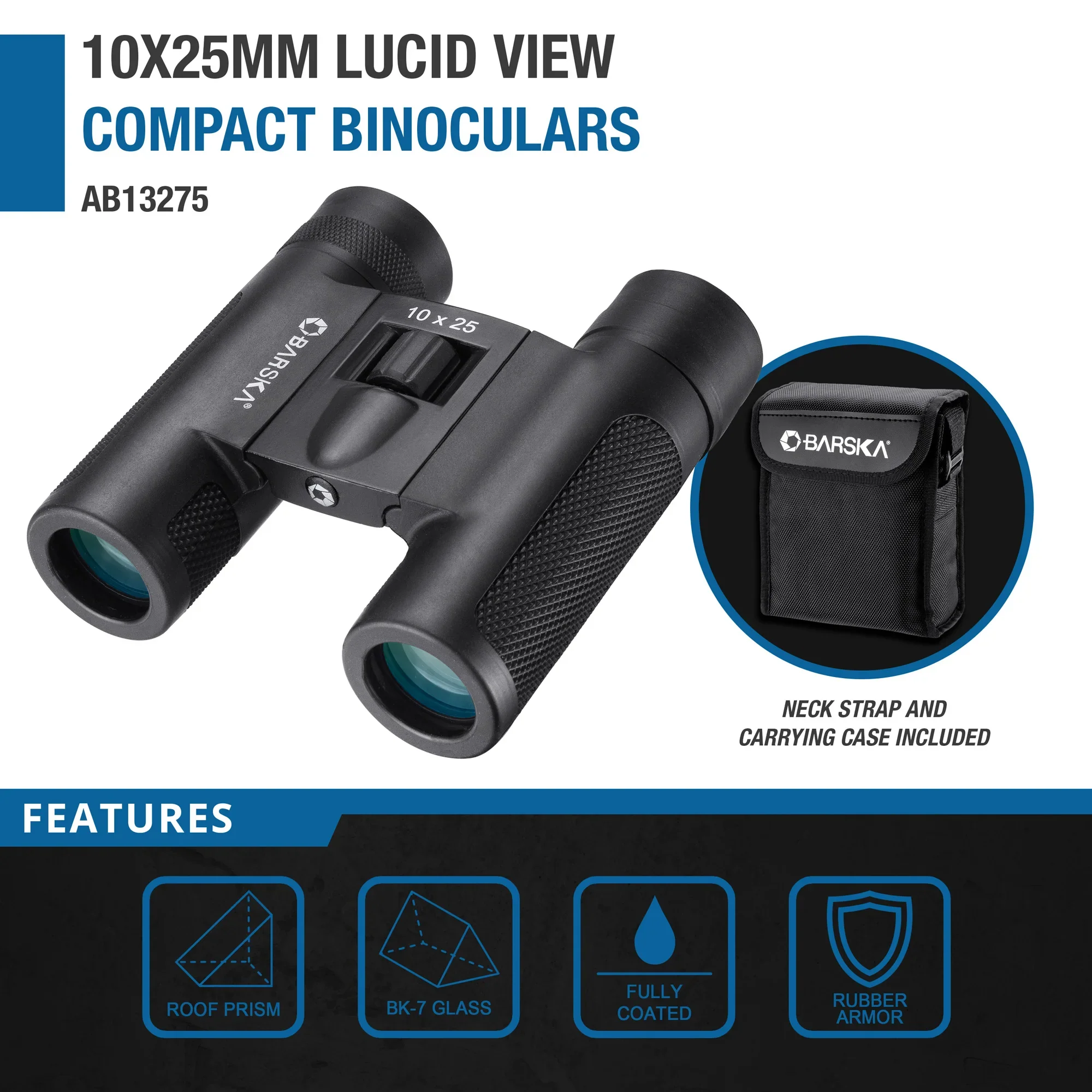 10x25mm Lucid View Compact Binoculars, 2nd Gen | AB13275 - Image 7