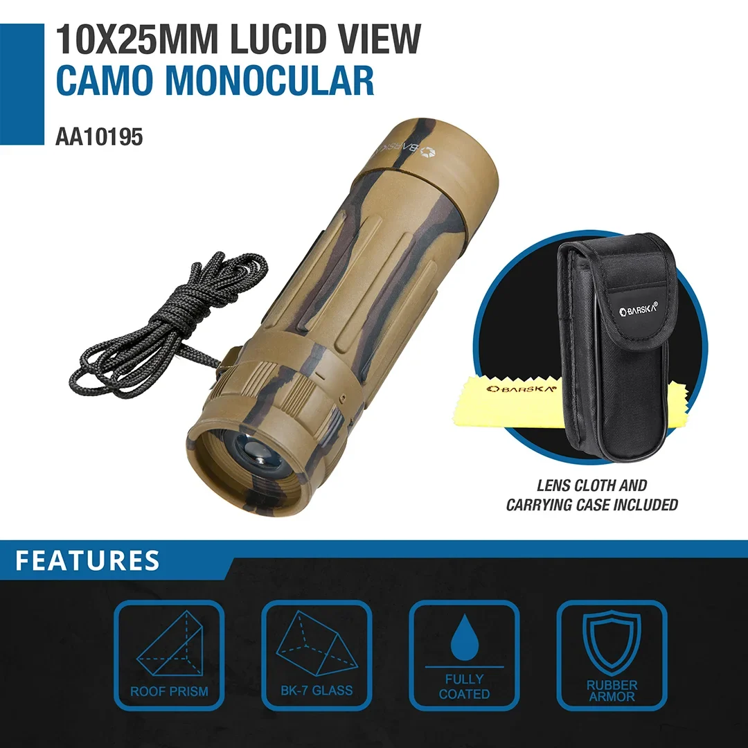 10x25mm Lucid View Monocular, Camo | AA10195 - Image 6