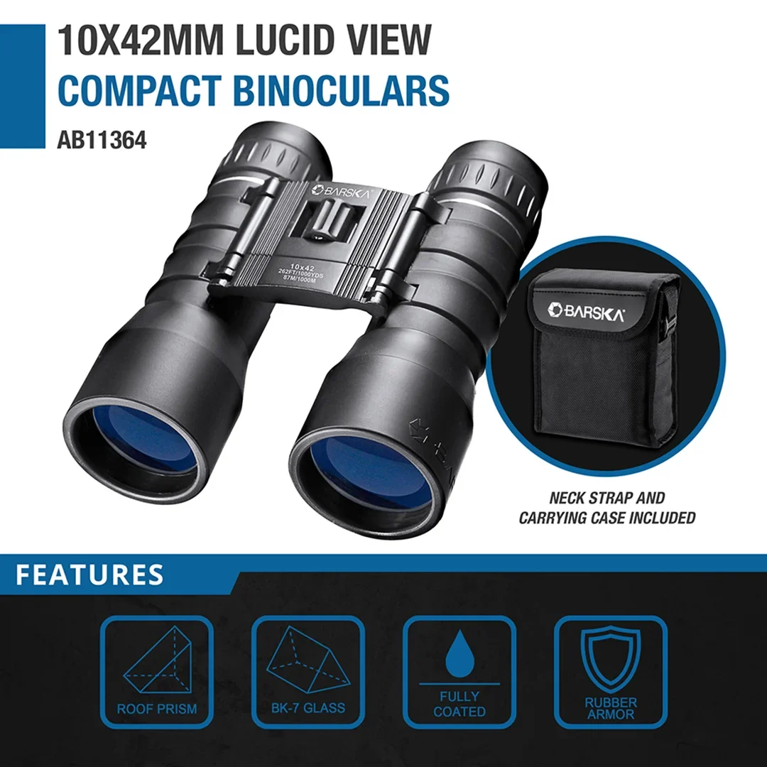 10x42mm Lucid View Compact Binoculars, 1st Gen | AB11364 - Image 5
