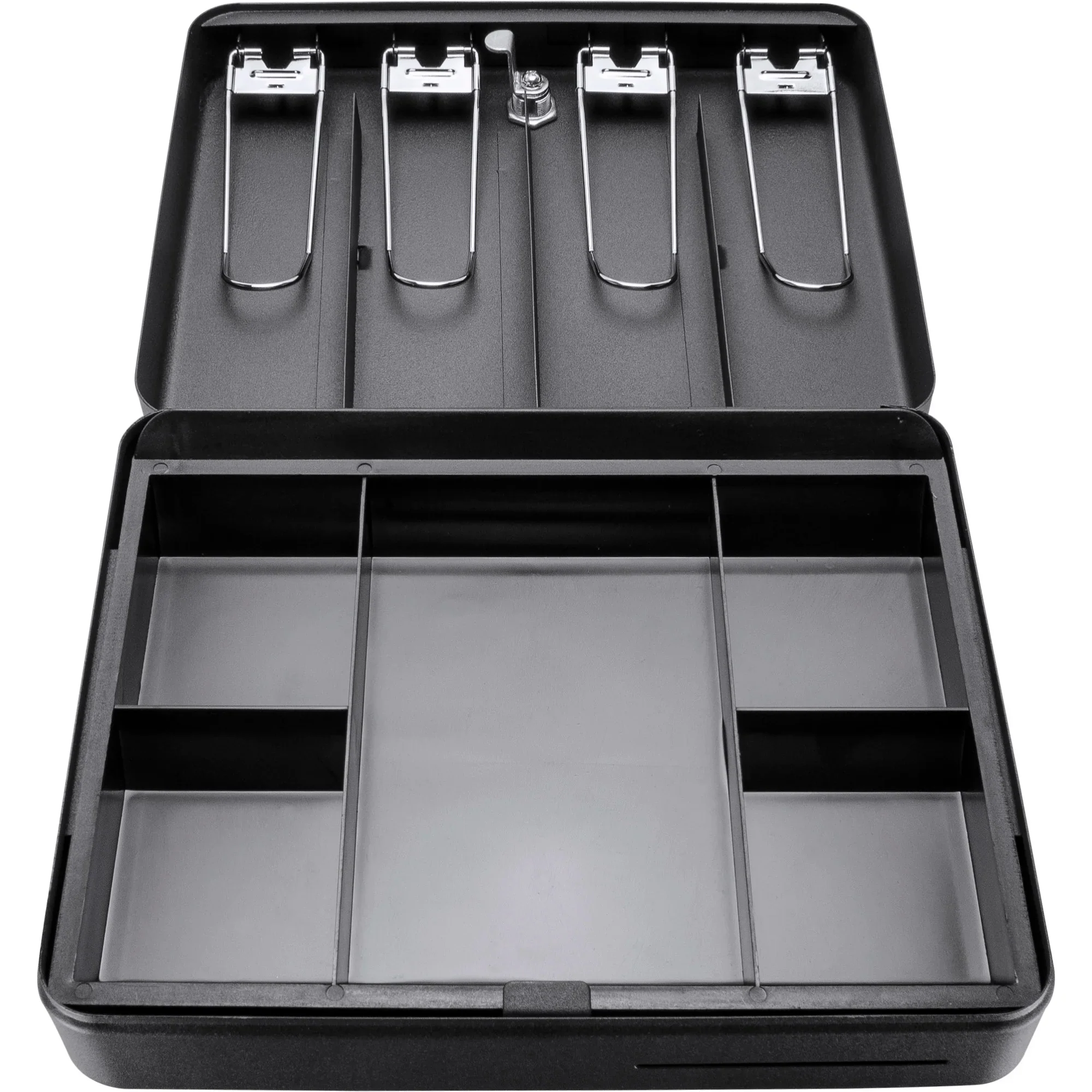 Fold Out Cash Box with Five Compartment Tray, Bill Holder, and Drop Slot with Key Lock | CB13052 - Image 5