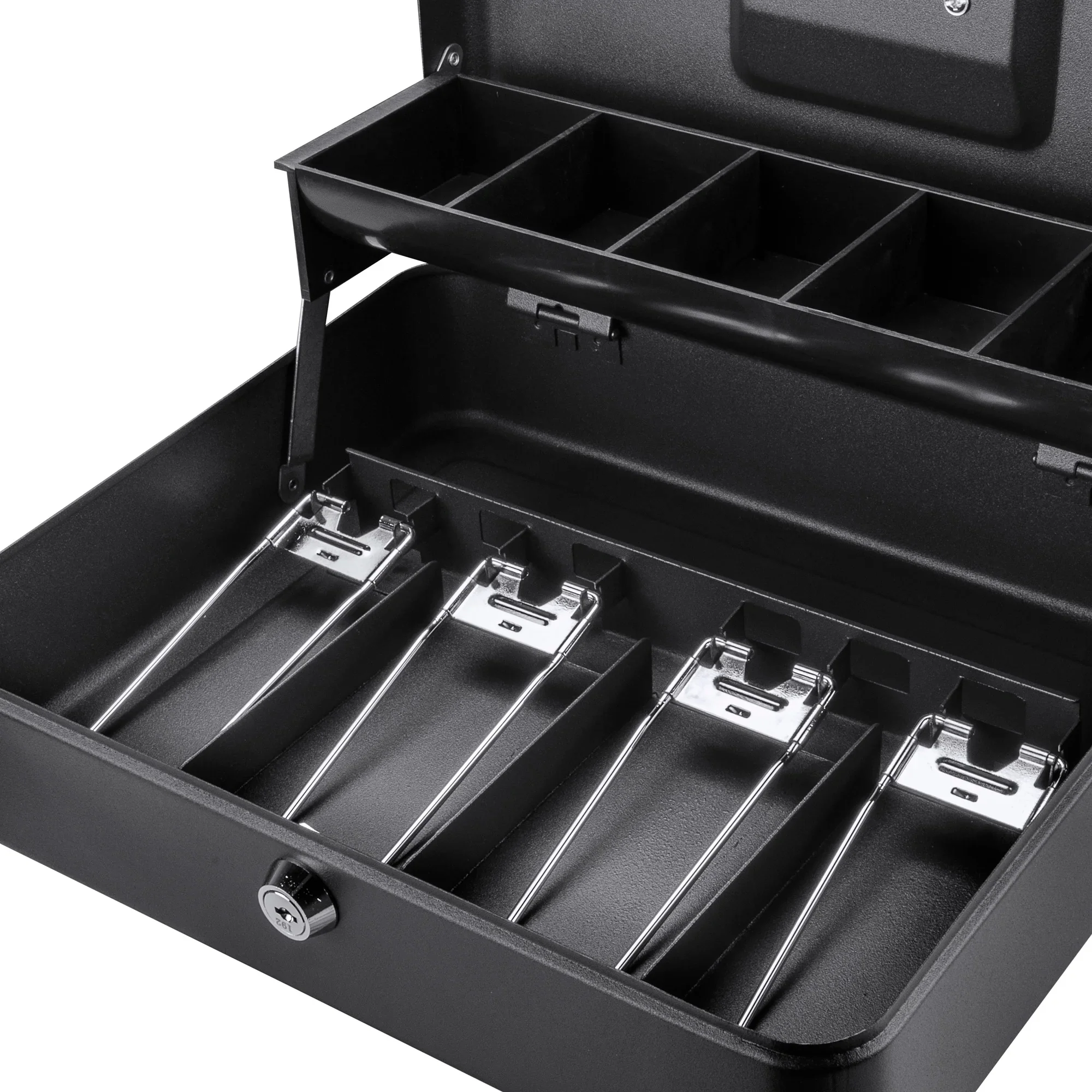 Cash Box with Coin Trays and Bill Holder with Key Lock | CB13054 - Image 6