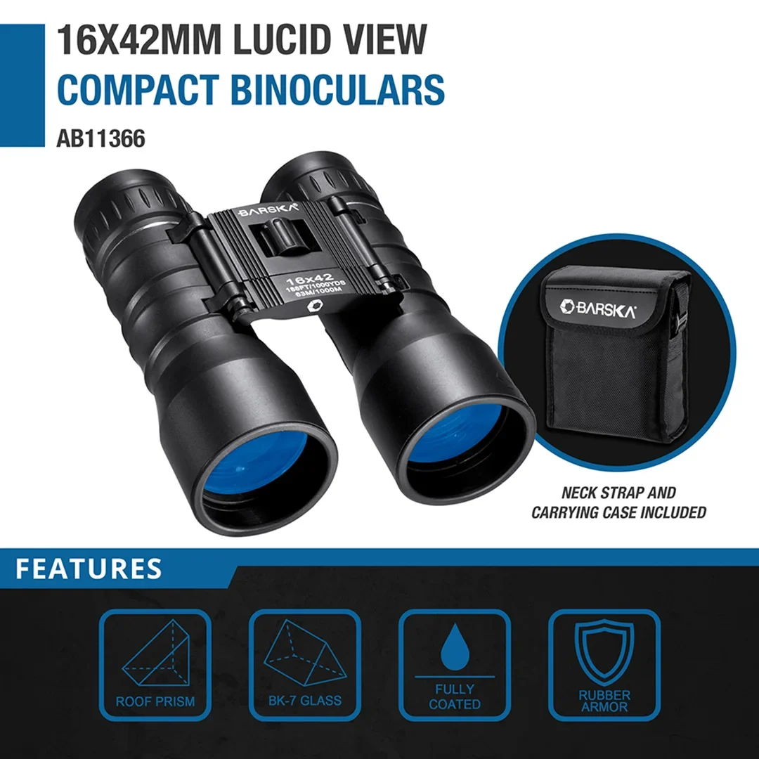 16x42mm Lucid View Compact Binoculars, 1st Gen | AB11366 - Image 4