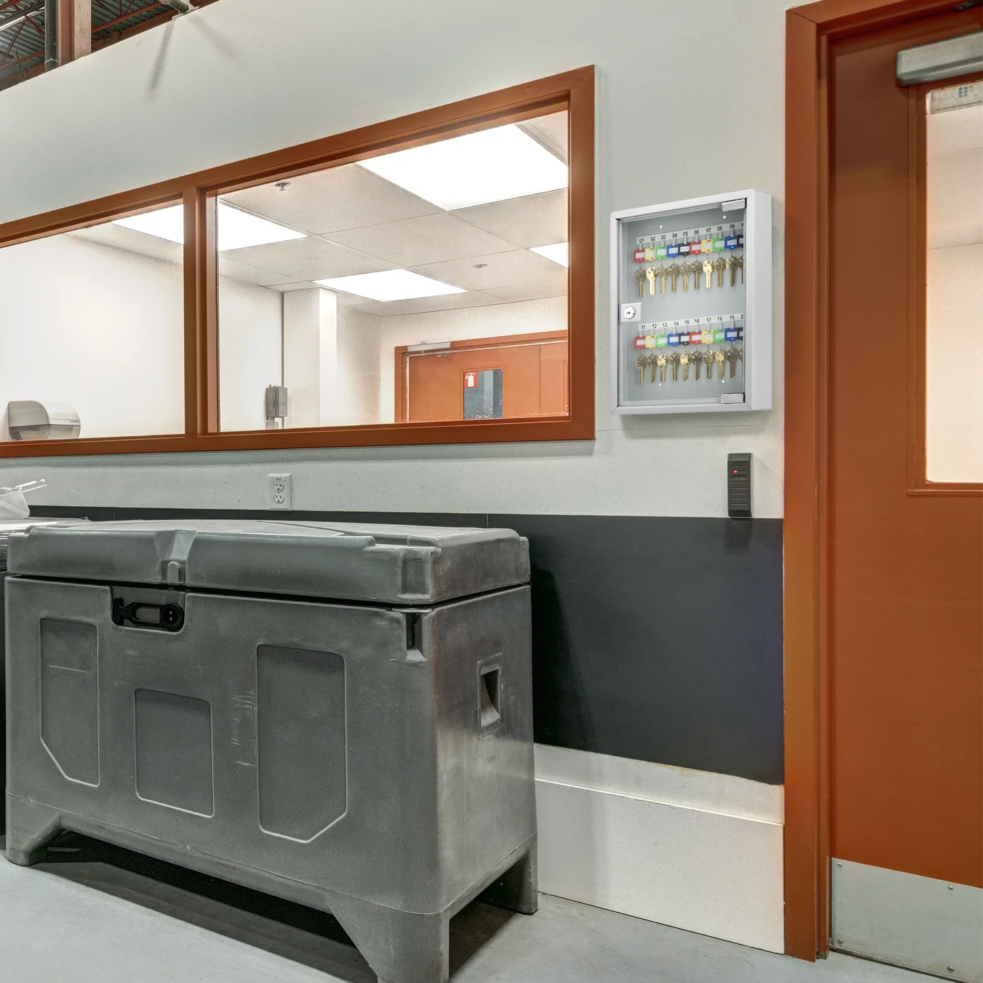 20 Capacity Fixed Position Key Cabinet with Glass Door | CB12952 - Image 7