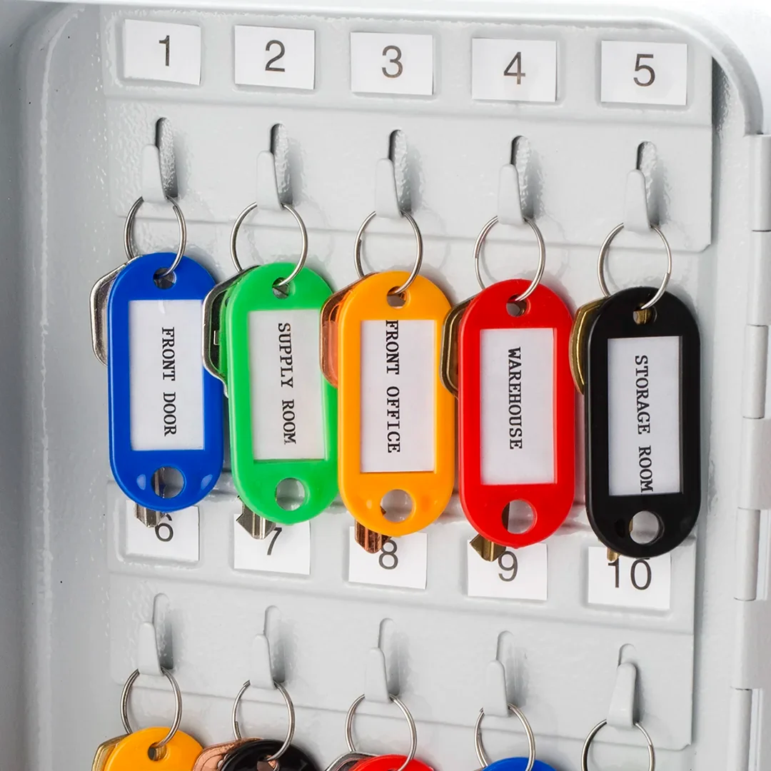 20 Capacity Fixed Position Key Cabinet with Key Lock, Grey | CB12482 - Image 12
