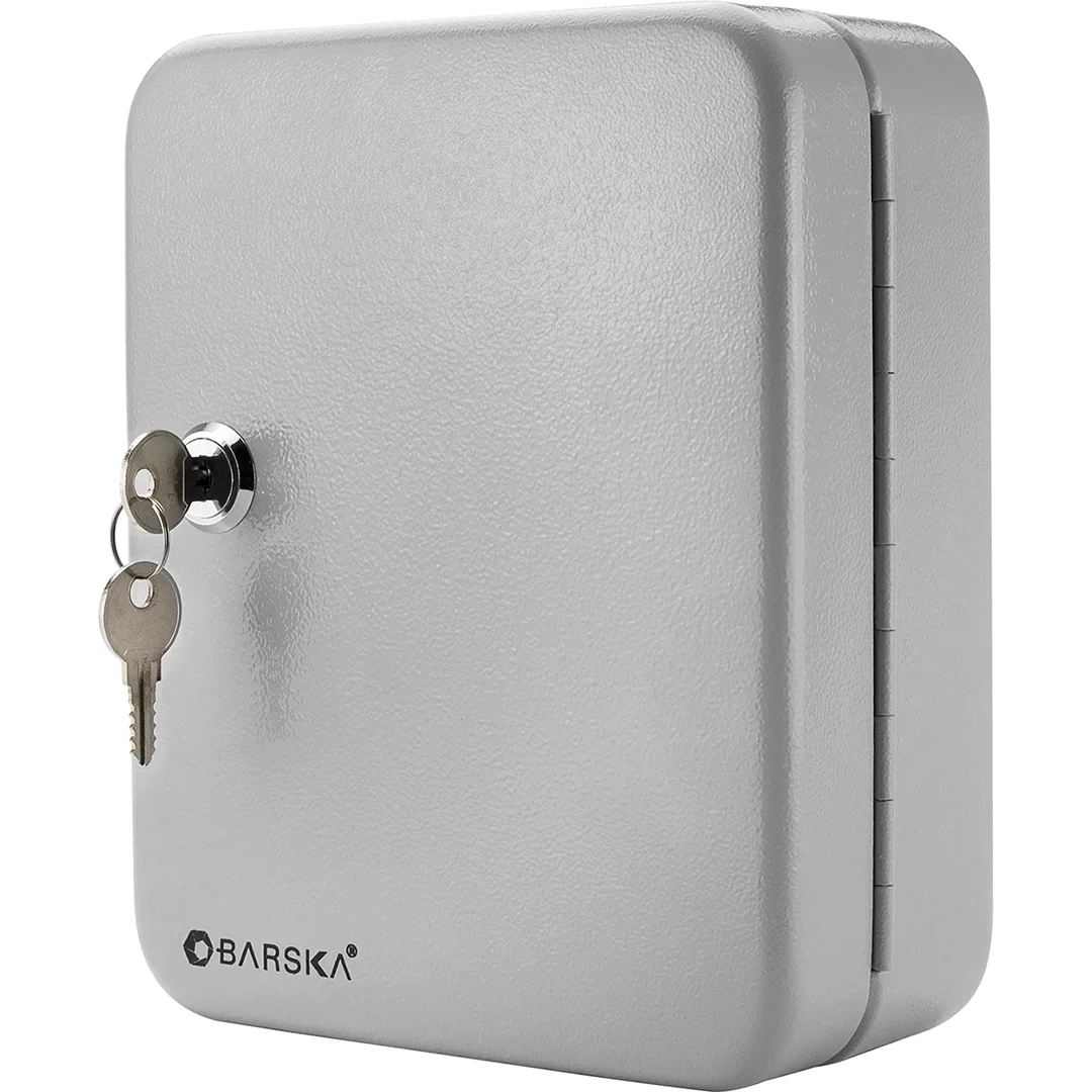 20 Capacity Fixed Position Key Cabinet with Key Lock, Grey | CB12482 - Image 2