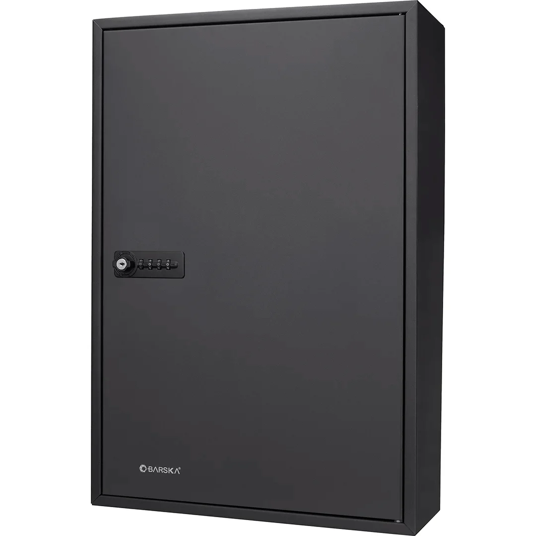 200 Capacity Adjustable Key Cabinet with Combination & Key Lock, Black | CB13266 - Image 2
