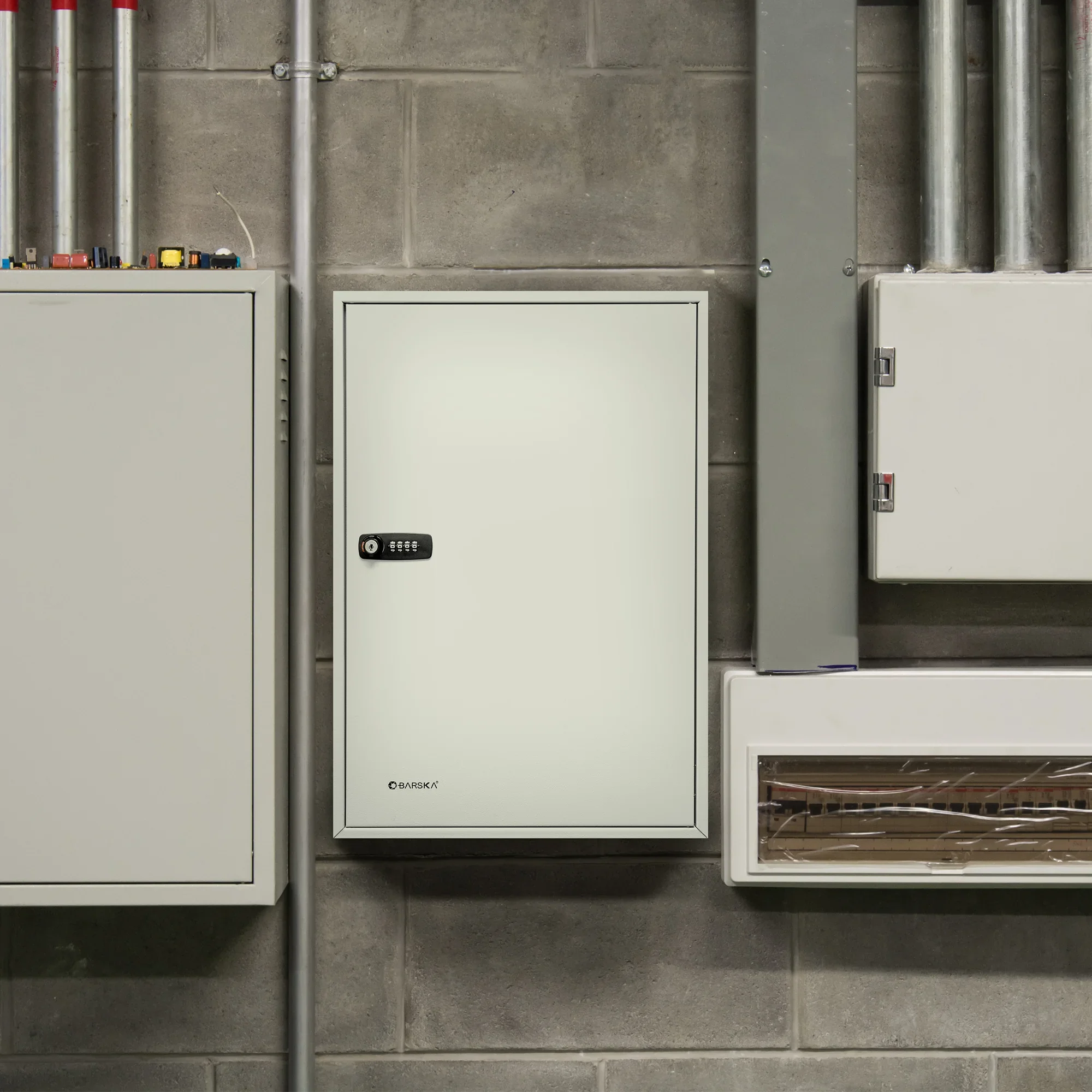 200 Capacity Adjustable Key Cabinet with Combination & Key Lock, Grey | CB13564 - Image 12