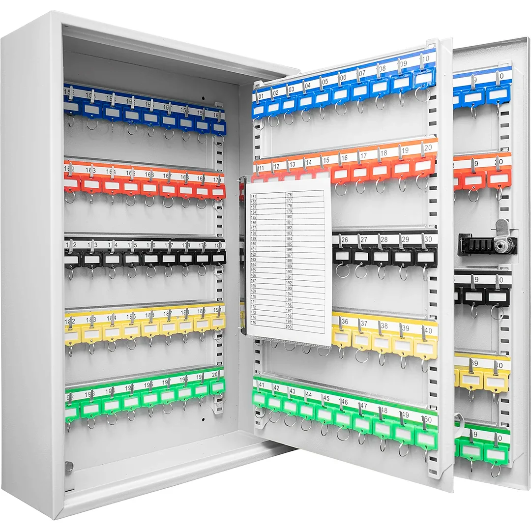 200 Capacity Adjustable Key Cabinet with Combination & Key Lock, Grey | CB13564 - Image 5