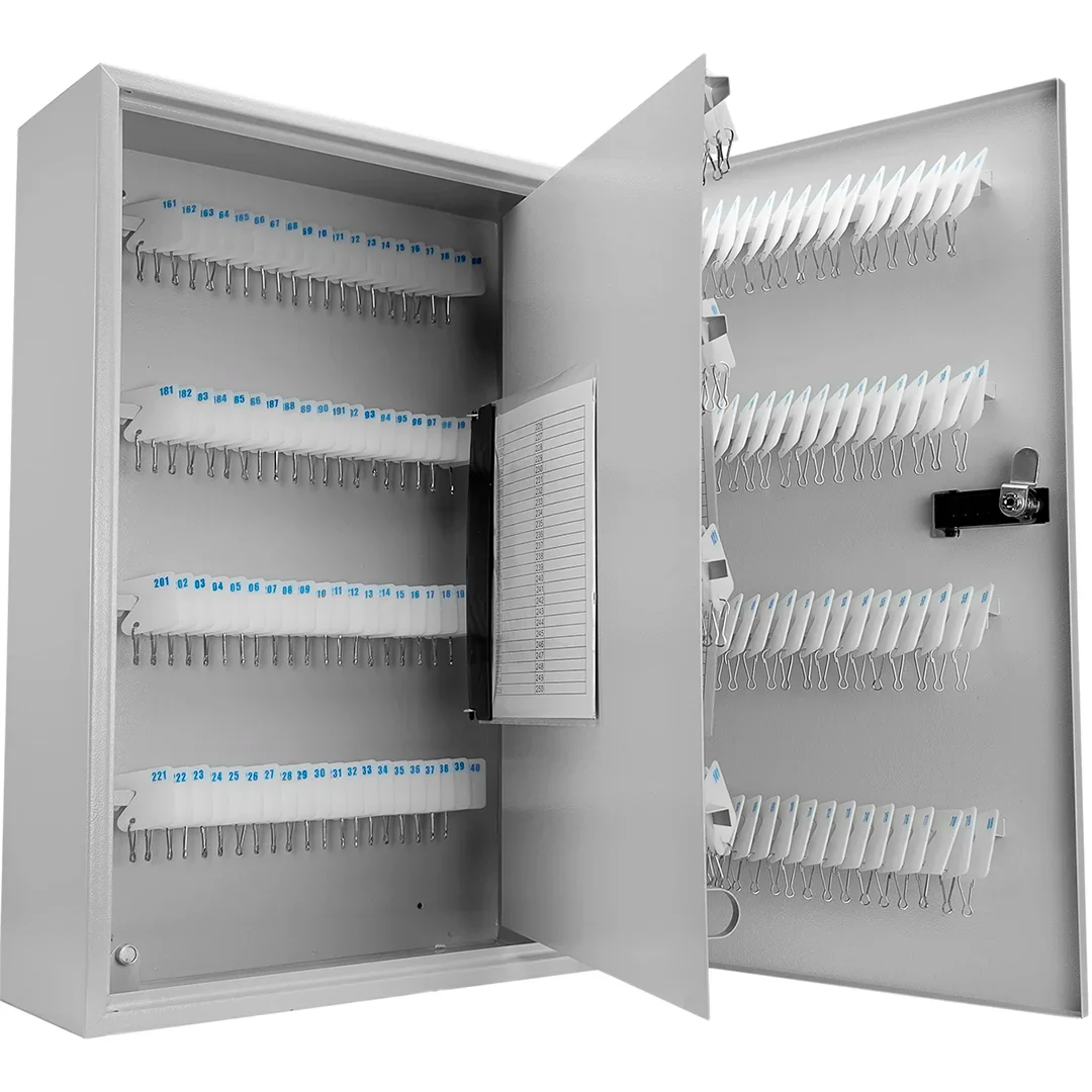 240 Capacity Fixed Position Key Cabinet with Combination & Key Lock, White Tags | CB13600