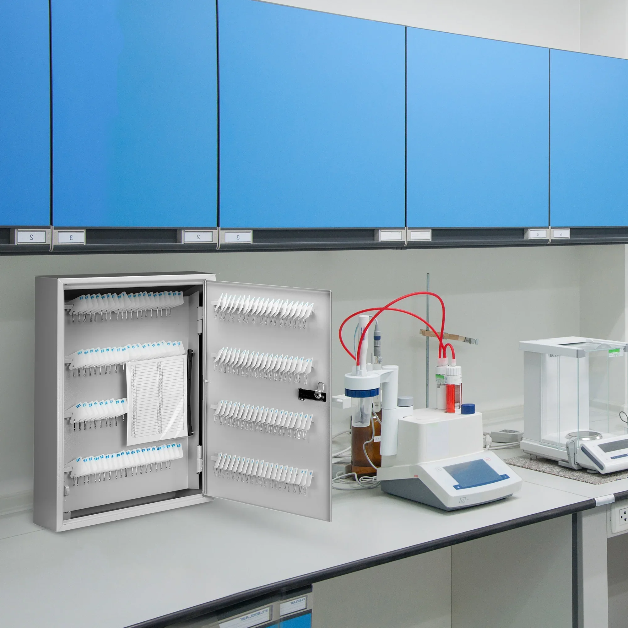 240 Capacity Fixed Position Key Cabinet with Combination & Key Lock, White Tags | CB13600 - Image 11