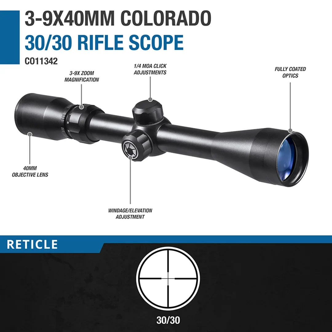3-9x40mm Colorado 30/30 Rifle Scope | CO11342 - Image 5