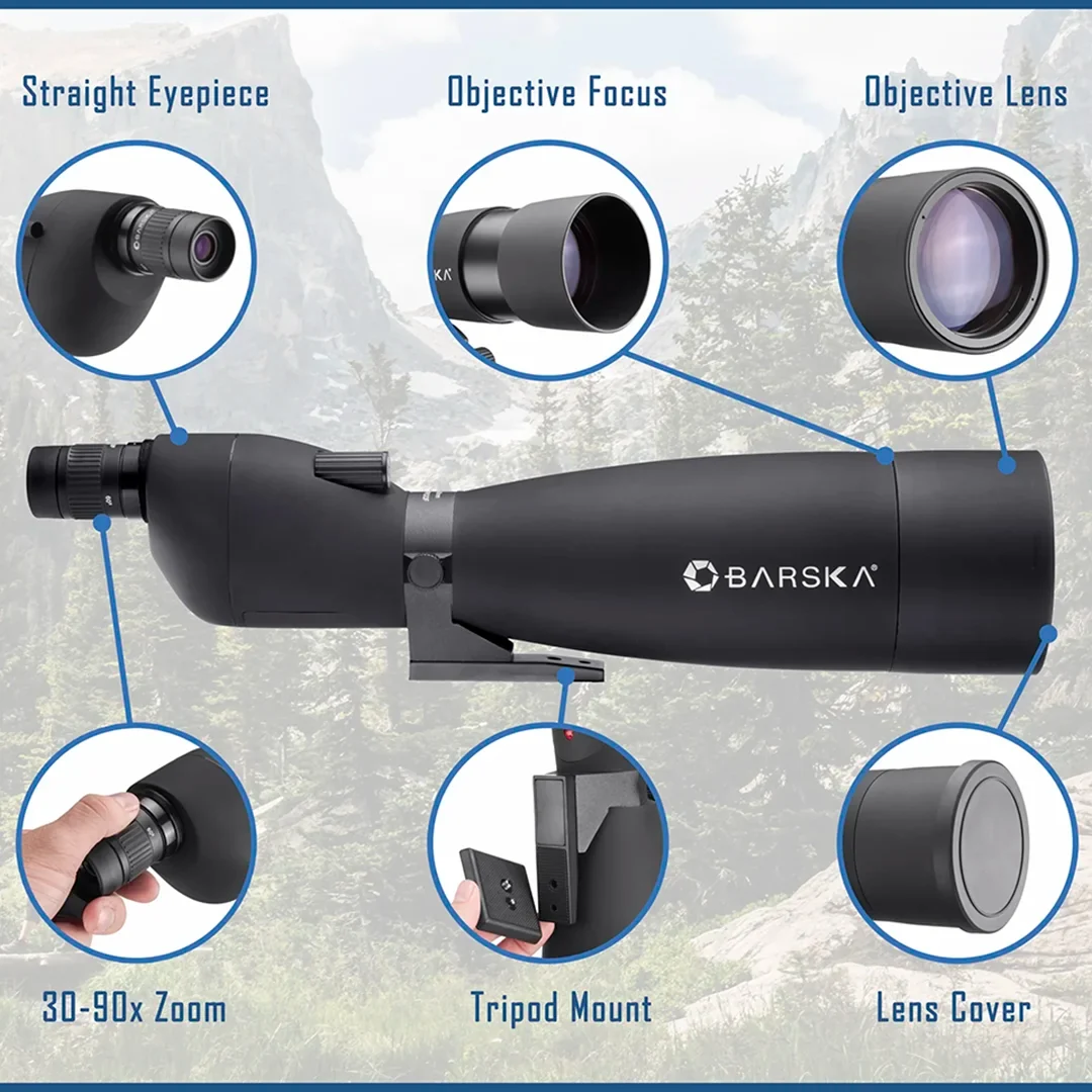 30-90x90mm Colorado Waterproof Straight Spotting Scope with Full Tripod Combo | DA12194 - Image 16