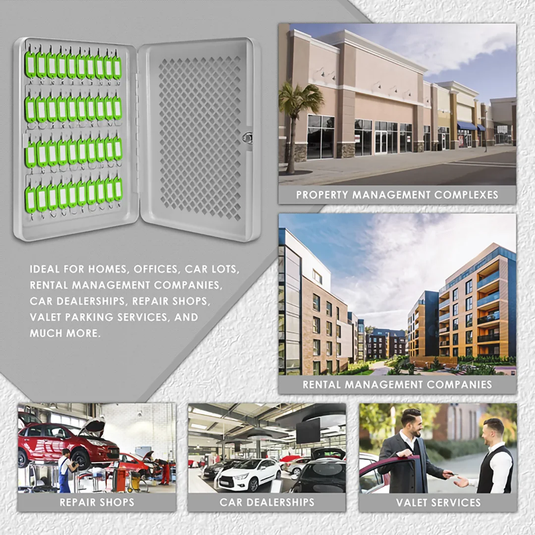 40 Capacity Fixed Position Mesh Front Key Cabinet with Key Lock | CB13758 - Image 12