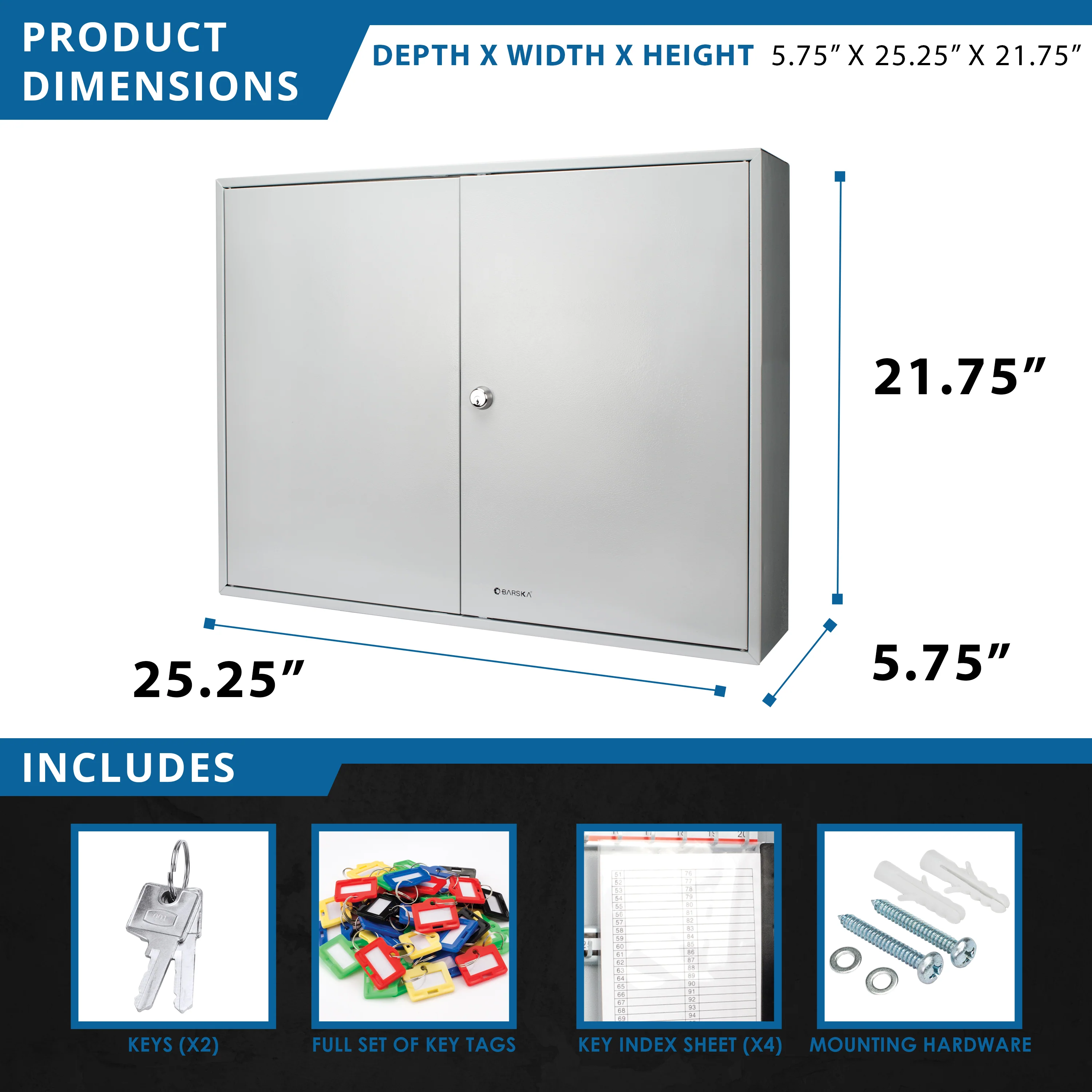 400 Capacity Adjustable Key Cabinet with Key Lock | CB12490 - Image 11