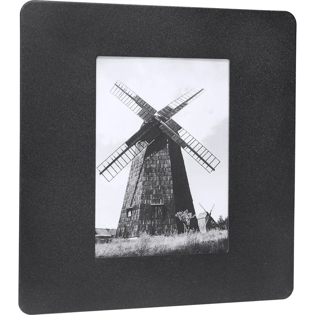 4"x6" 5 Capacity Picture Wall Mount Photo Frame Key Cabinet with Magnetic Lock, Black | CB12374