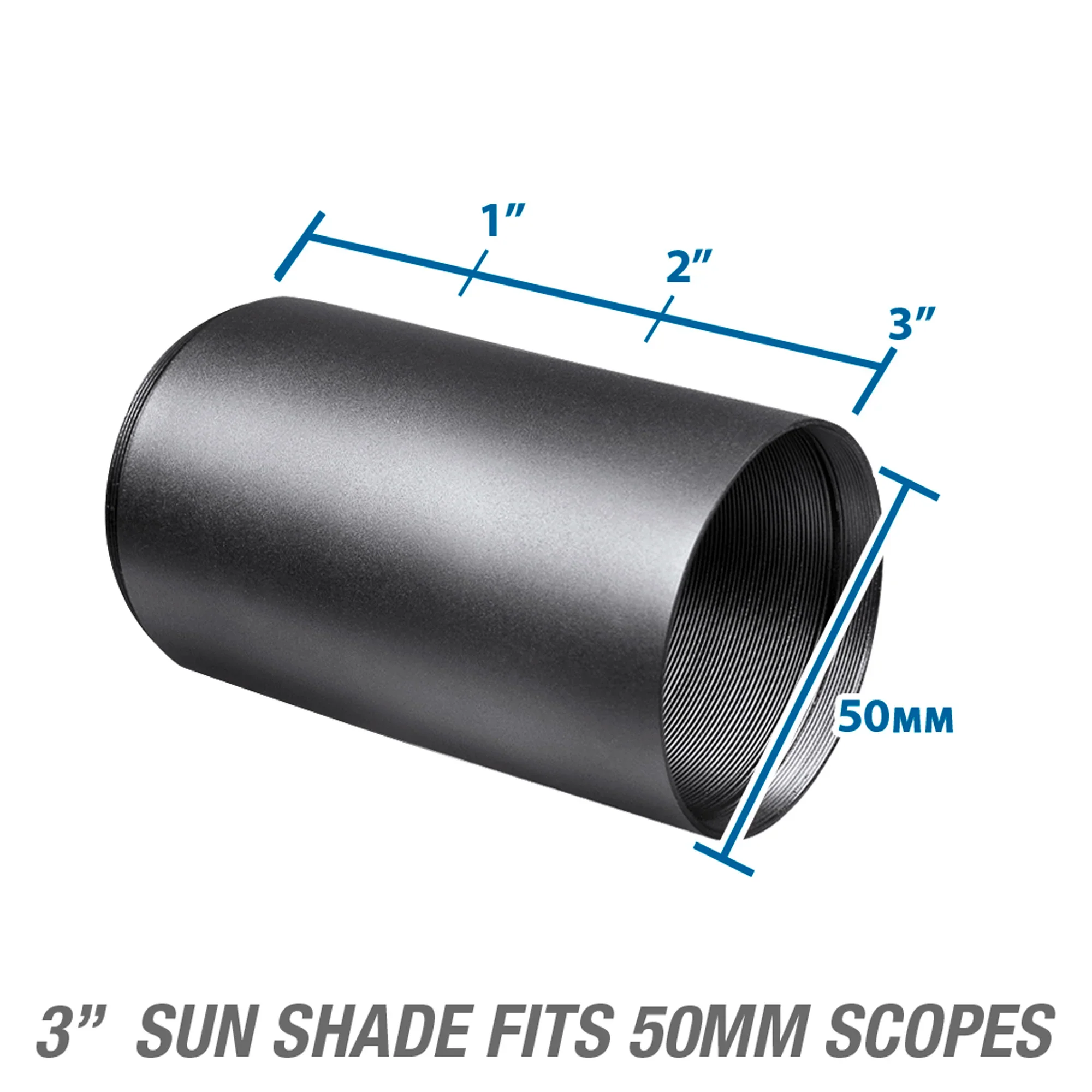 5-20x50mm Benchmark First Focal Plane Mil-Dot Rifle Scope with 3" Sun Shade | AC11200 - Image 6