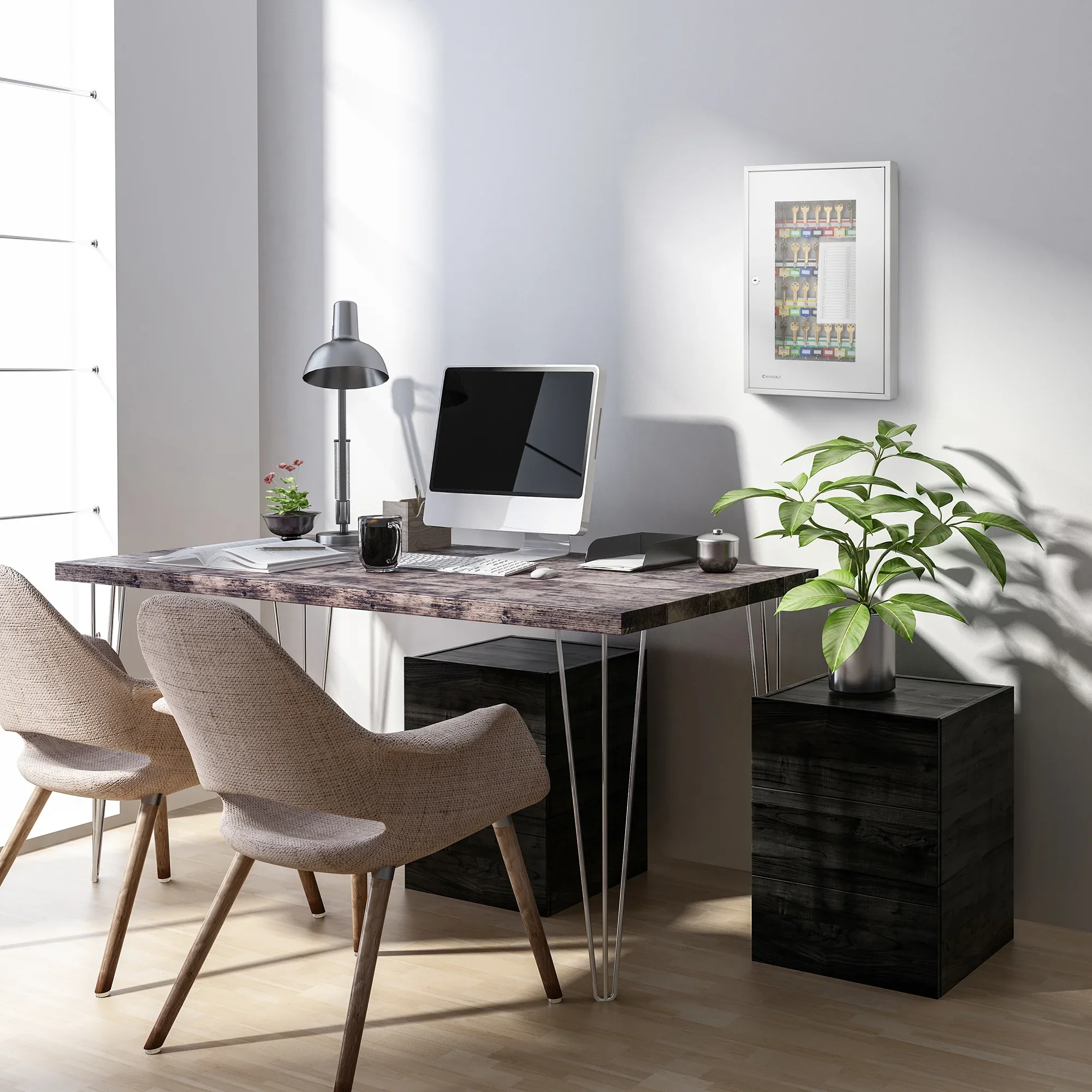50 Capacity Adjustable Key Cabinet with Glass Door | CB12950 - Image 11