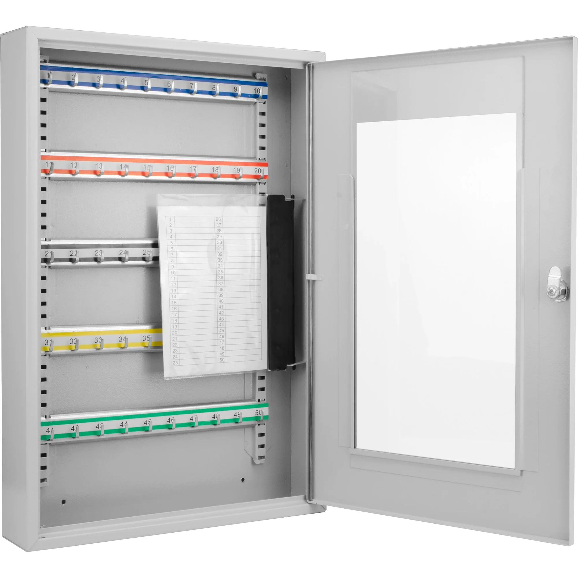 50 Capacity Adjustable Key Cabinet with Glass Door | CB12950 - Image 4