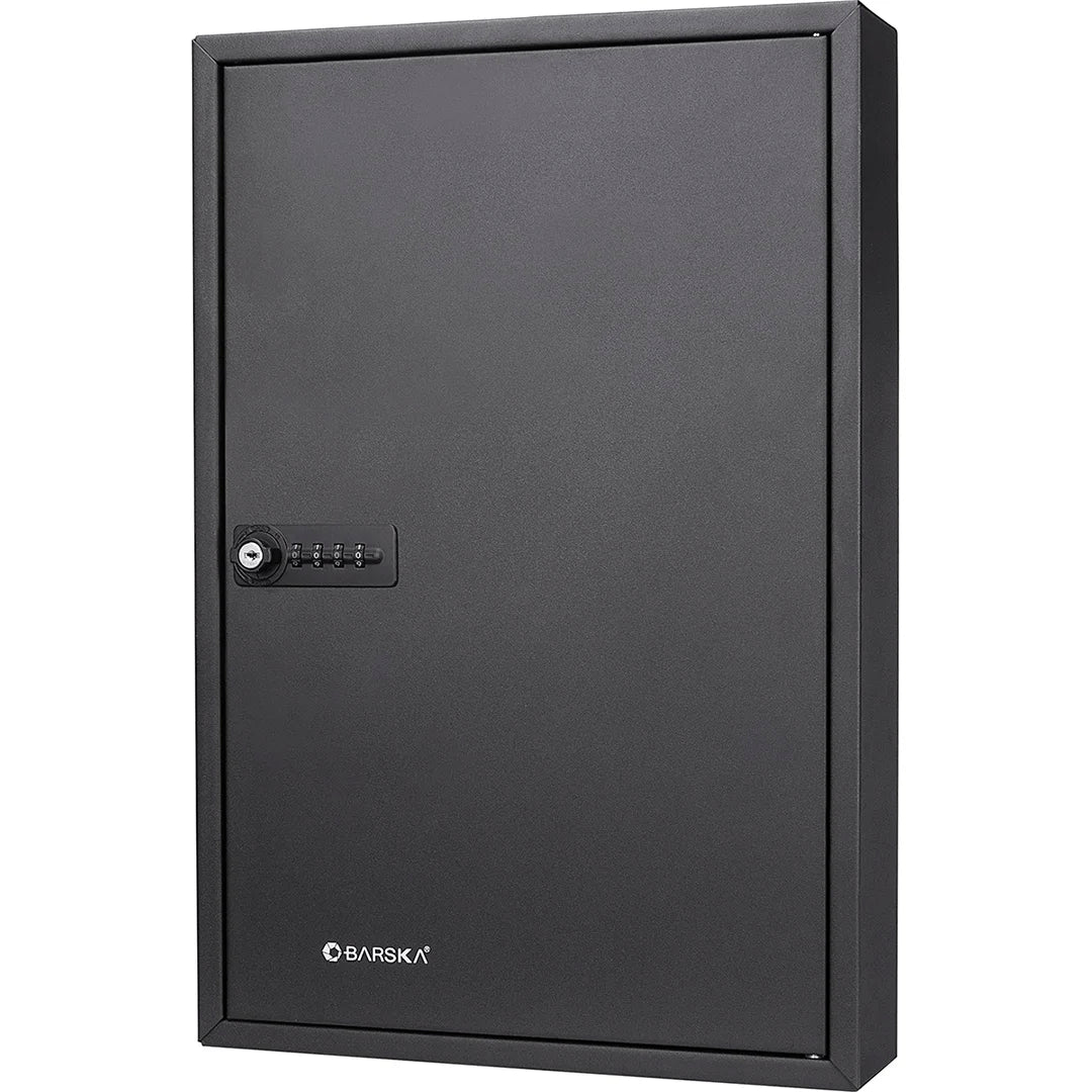 64 Capacity Adjustable Key Cabinet with Combination & Key Lock, Black | CB13264 - Image 2