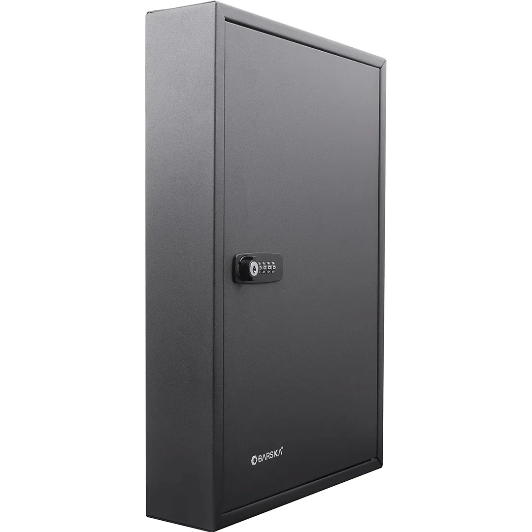 64 Capacity Adjustable Key Cabinet with Combination & Key Lock, Black | CB13264 - Image 3