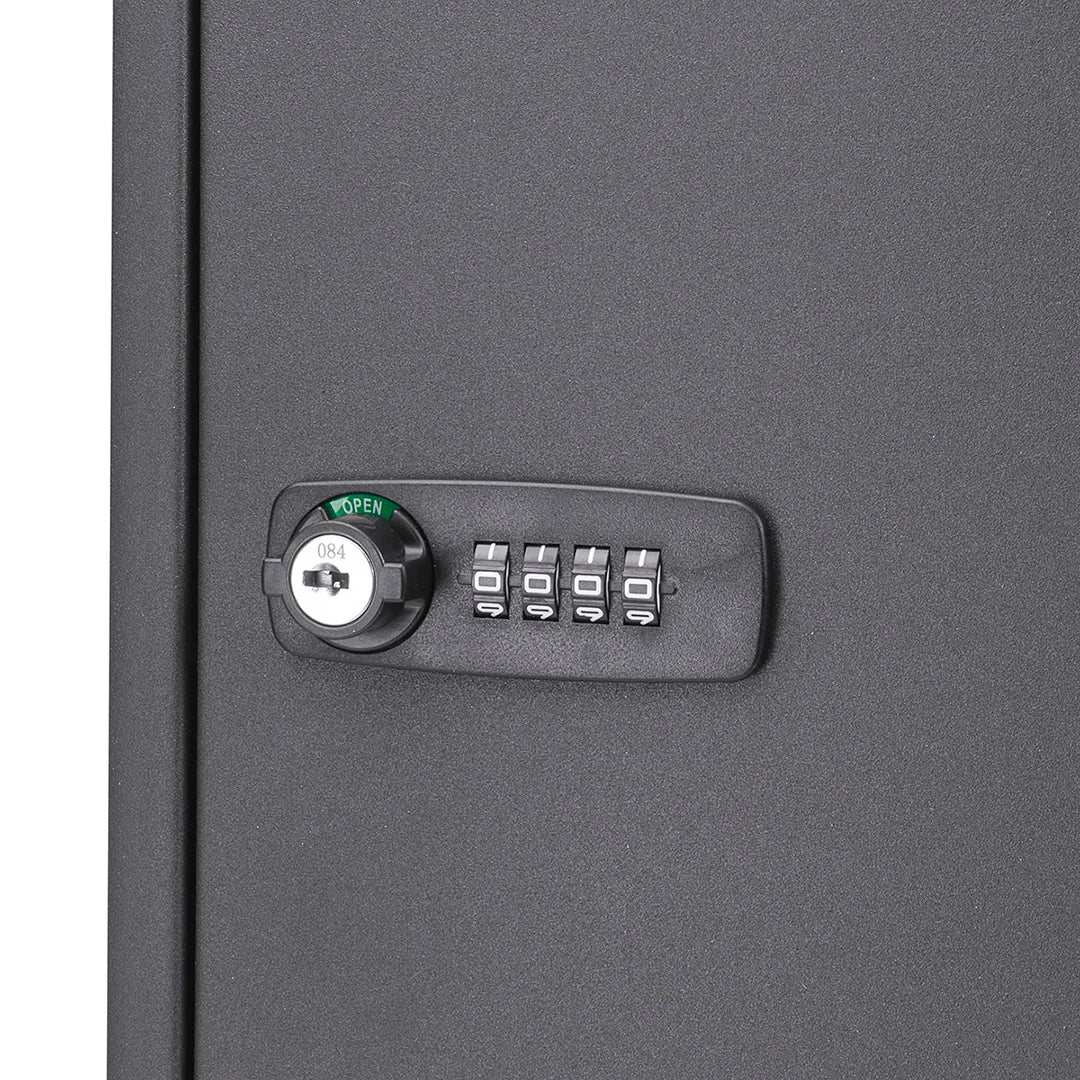 64 Capacity Adjustable Key Cabinet with Combination & Key Lock, Black | CB13264 - Image 6