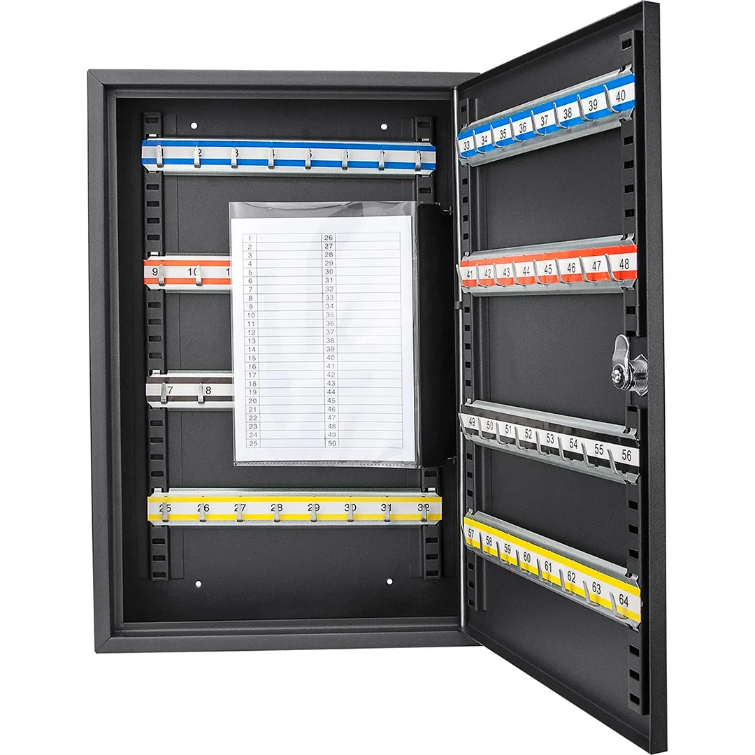 64 Capacity Adjustable Key Cabinet with Key Lock | CB12486 - Image 4