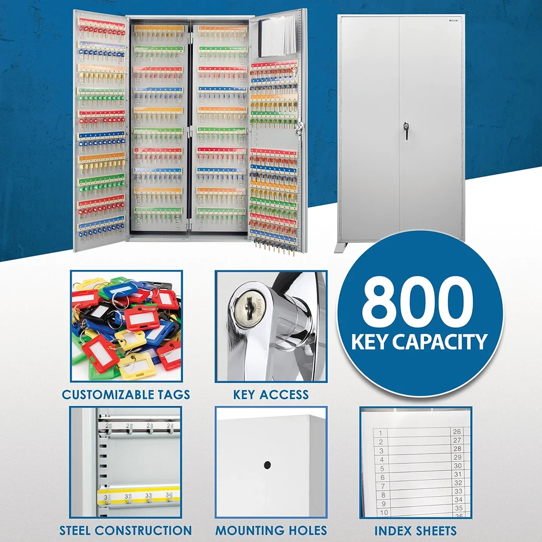 800 Capacity Adjustable Key Cabinet with Key Lock | CB12958 - Image 8