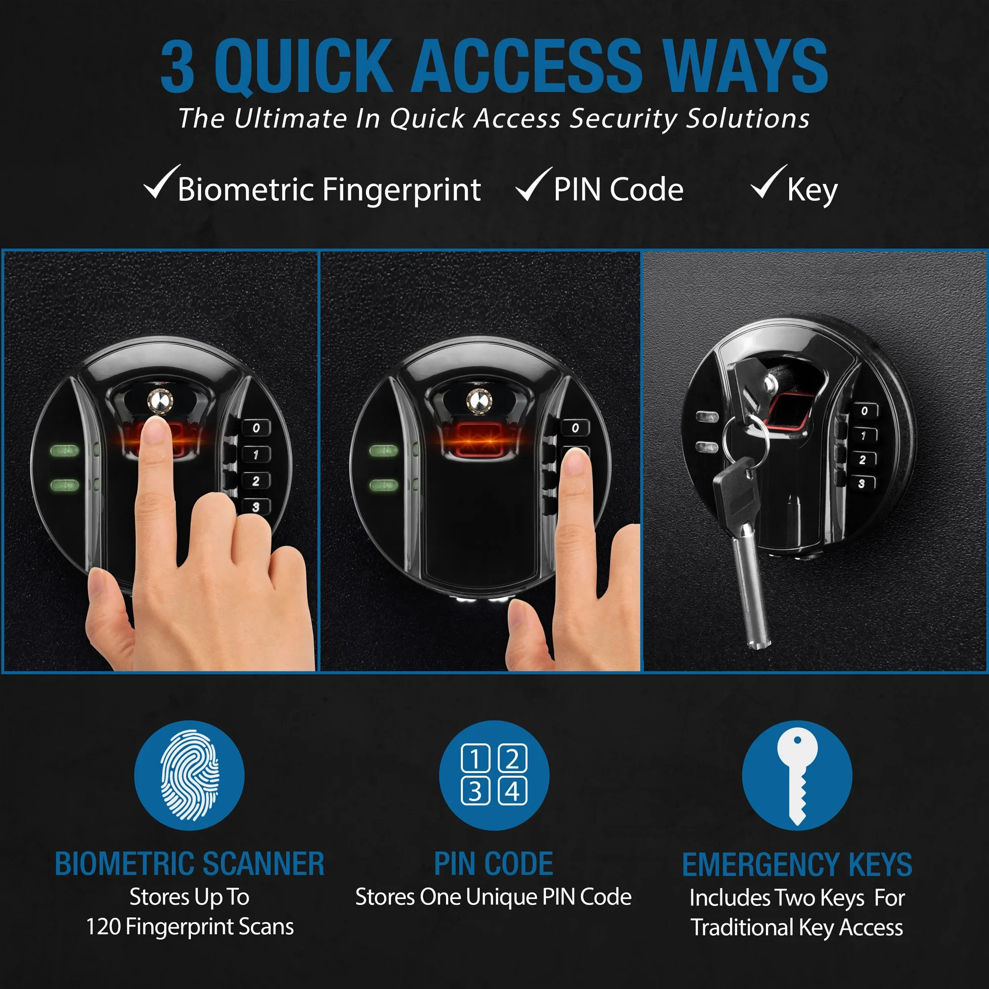 0.72 Cu. ft Biometric Keypad Depository Safe | AX13108 - Image 7