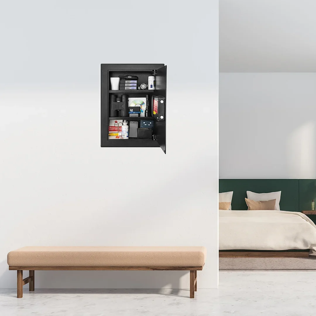 0.52 Cu. ft Black Biometric Wall Safe, Right Opening AX12038 | Left Opening AX13034 - Image 11