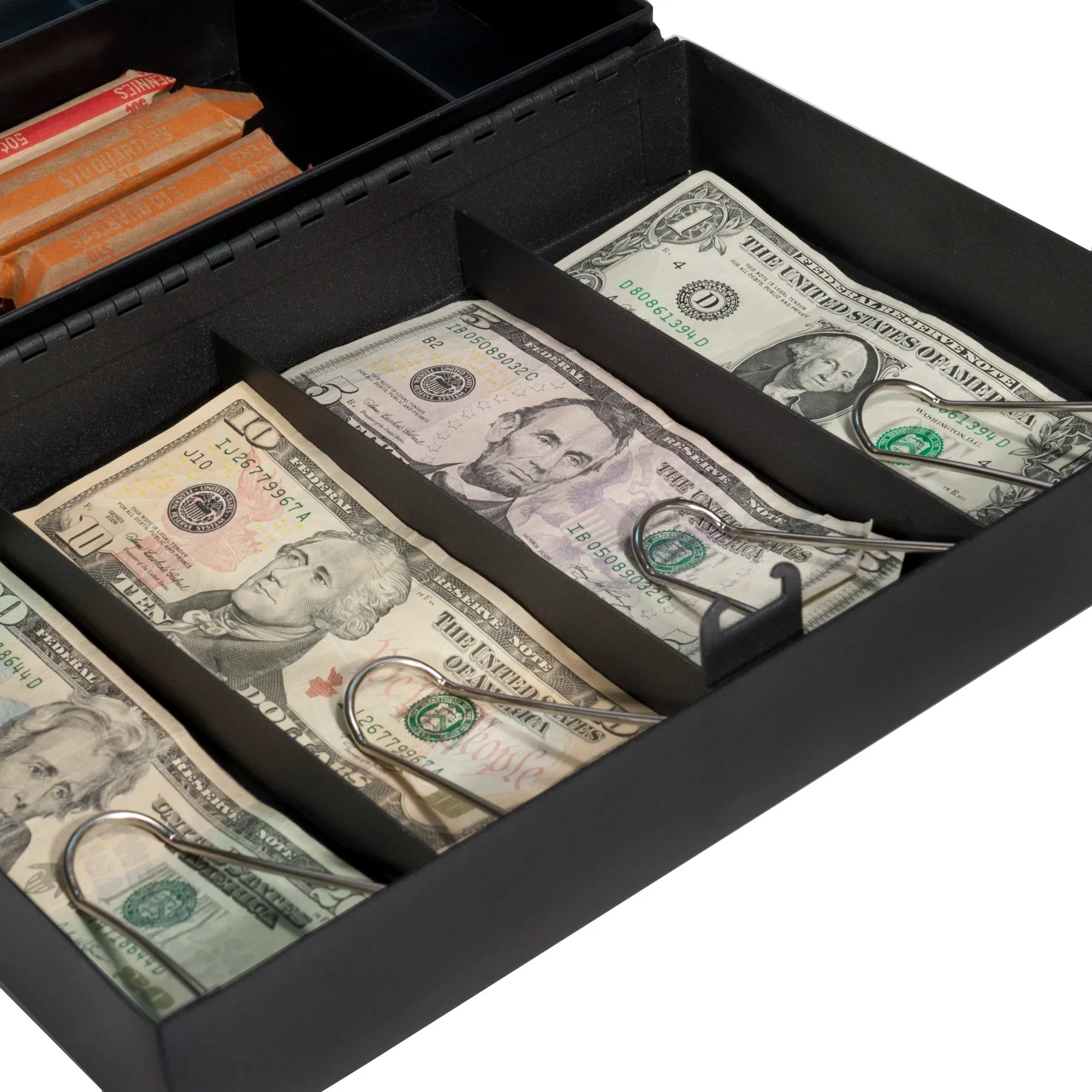 Fold Out Cash Box with Six Compartment Tray and Bill Holder with Combination Lock | CB11794 - Image 5