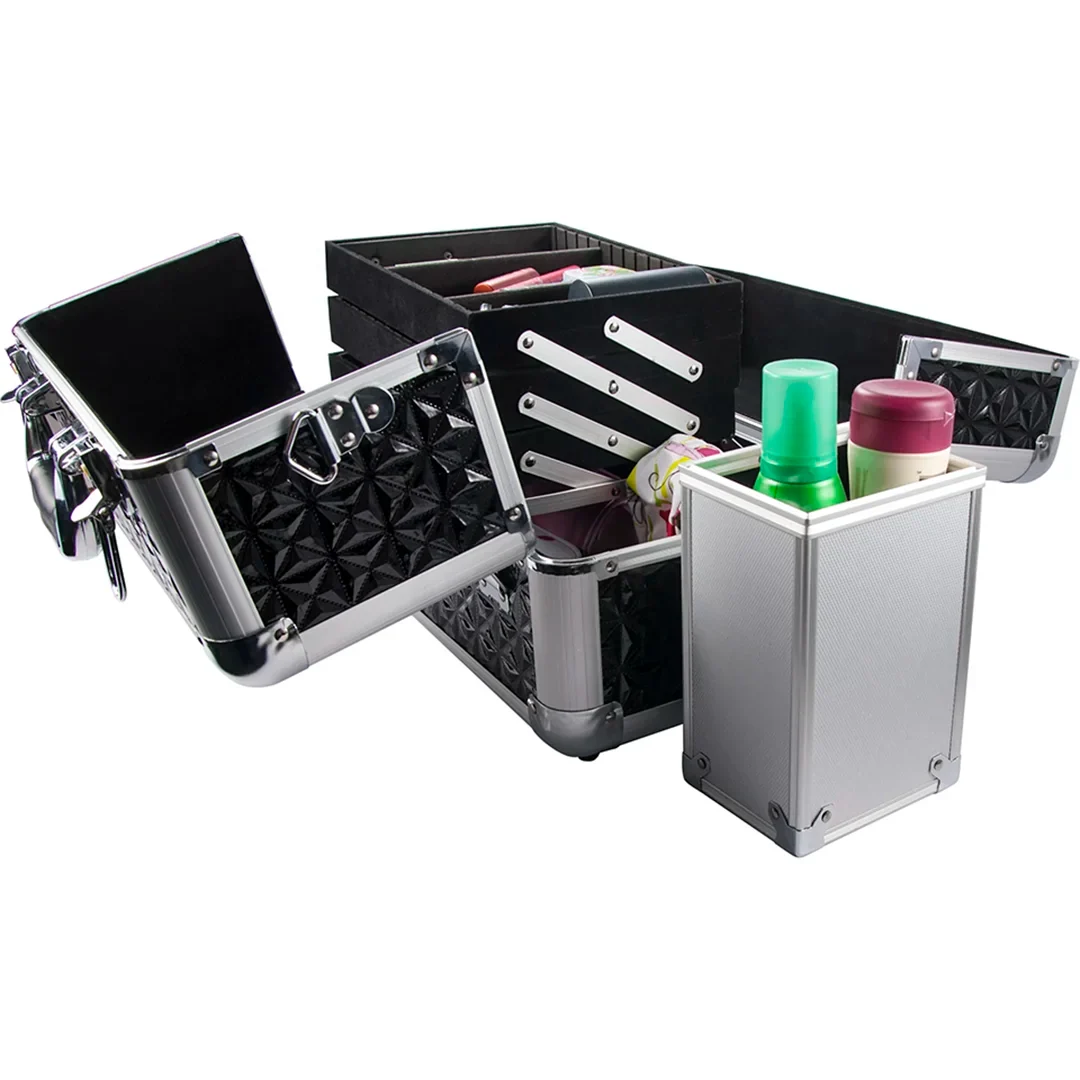 Cheri Bliss Portable Cosmetic Case with Key Lock and Carrying Strap | BF11984 - Image 5