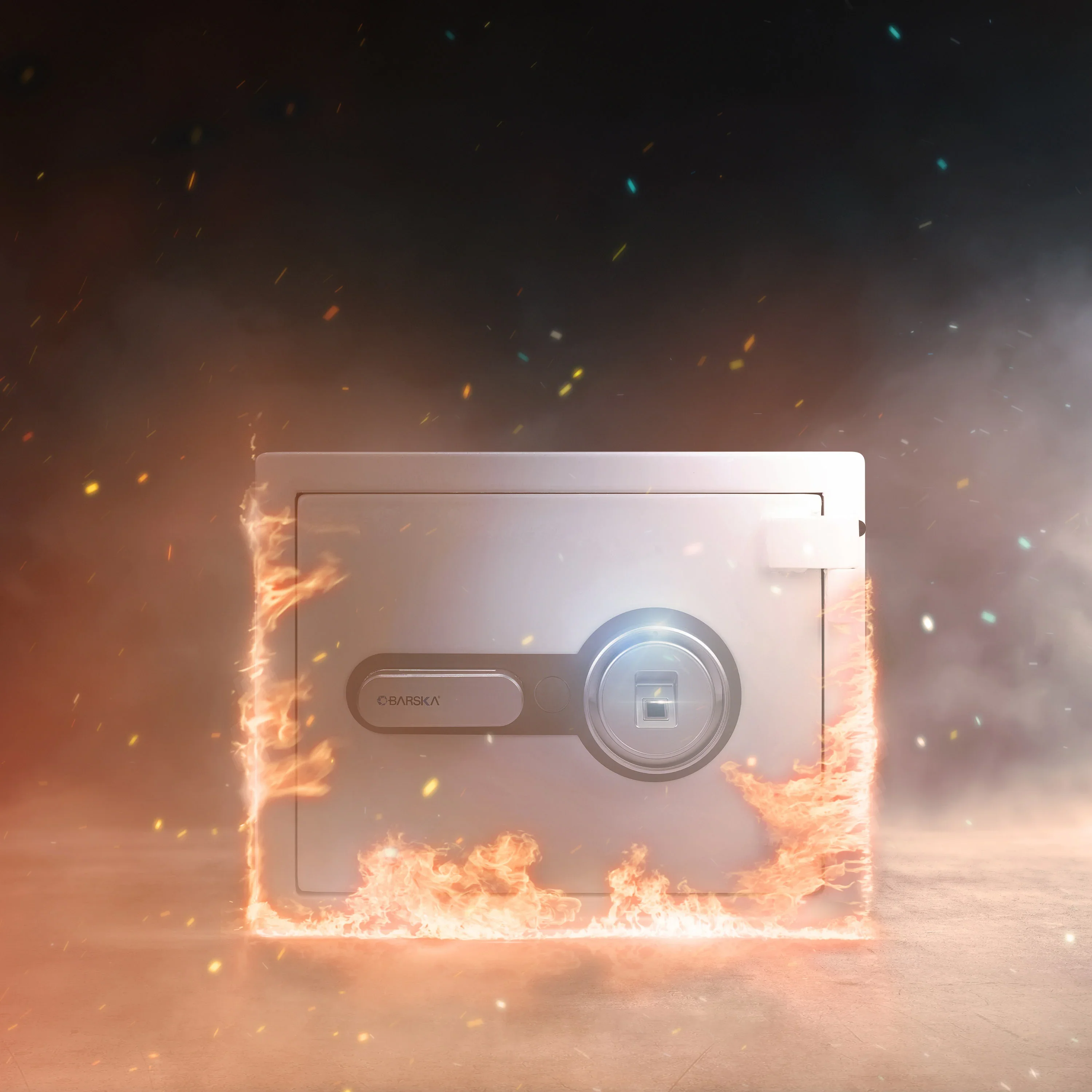 0.75 Cu. ft Biometric Fireproof Security Safe, White | AX13738 - Image 11
