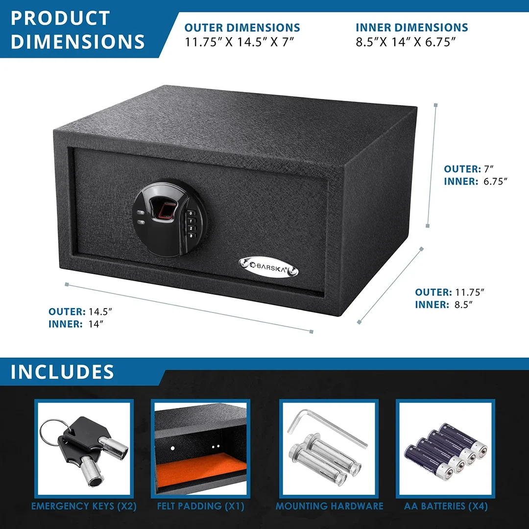 HQ100 Biometric Digital Keypad Safe | AX12888 - Image 7