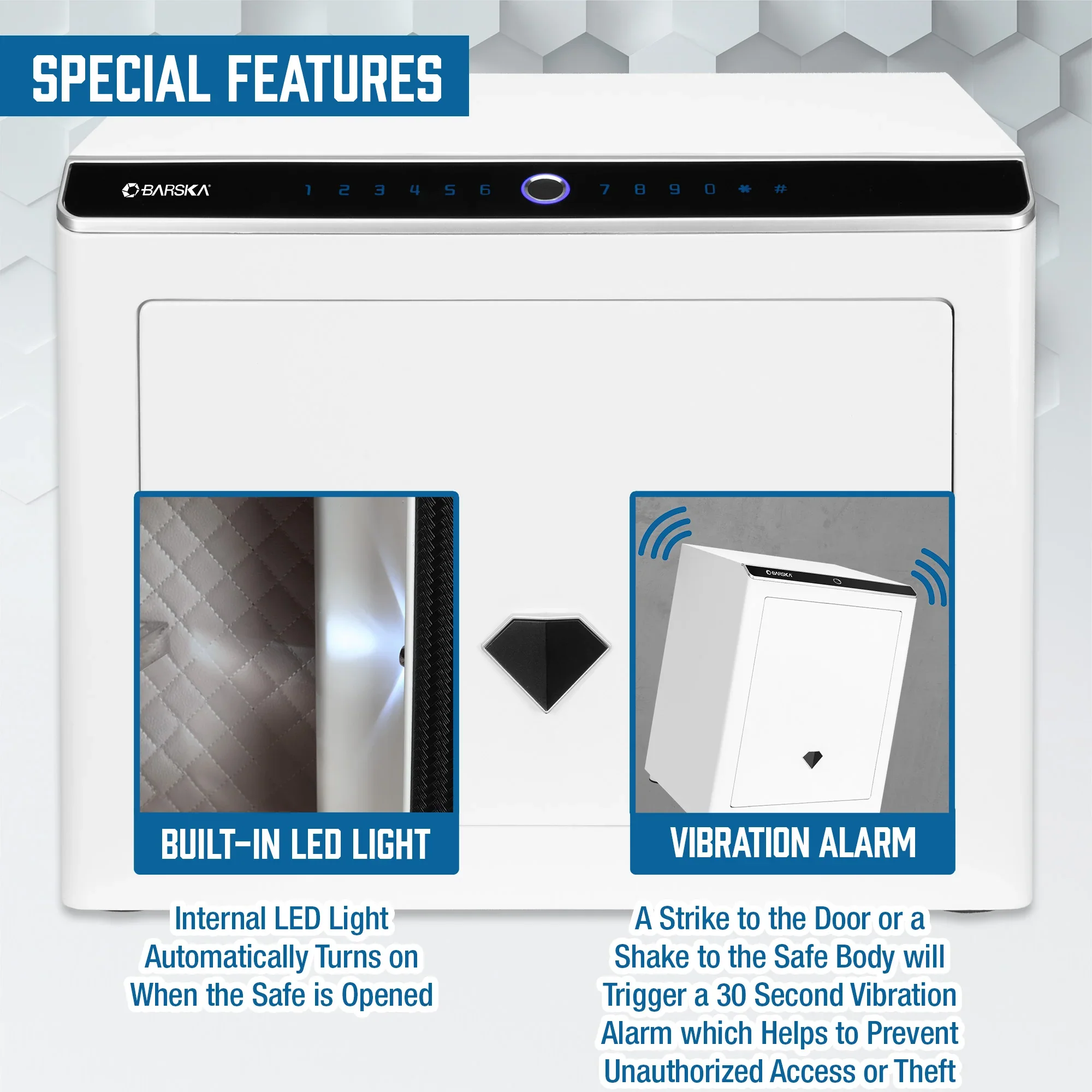 Diamond 2.4 Cu. ft Touchscreen Biometric Keypad Security Safe | AX13940 - Image 10