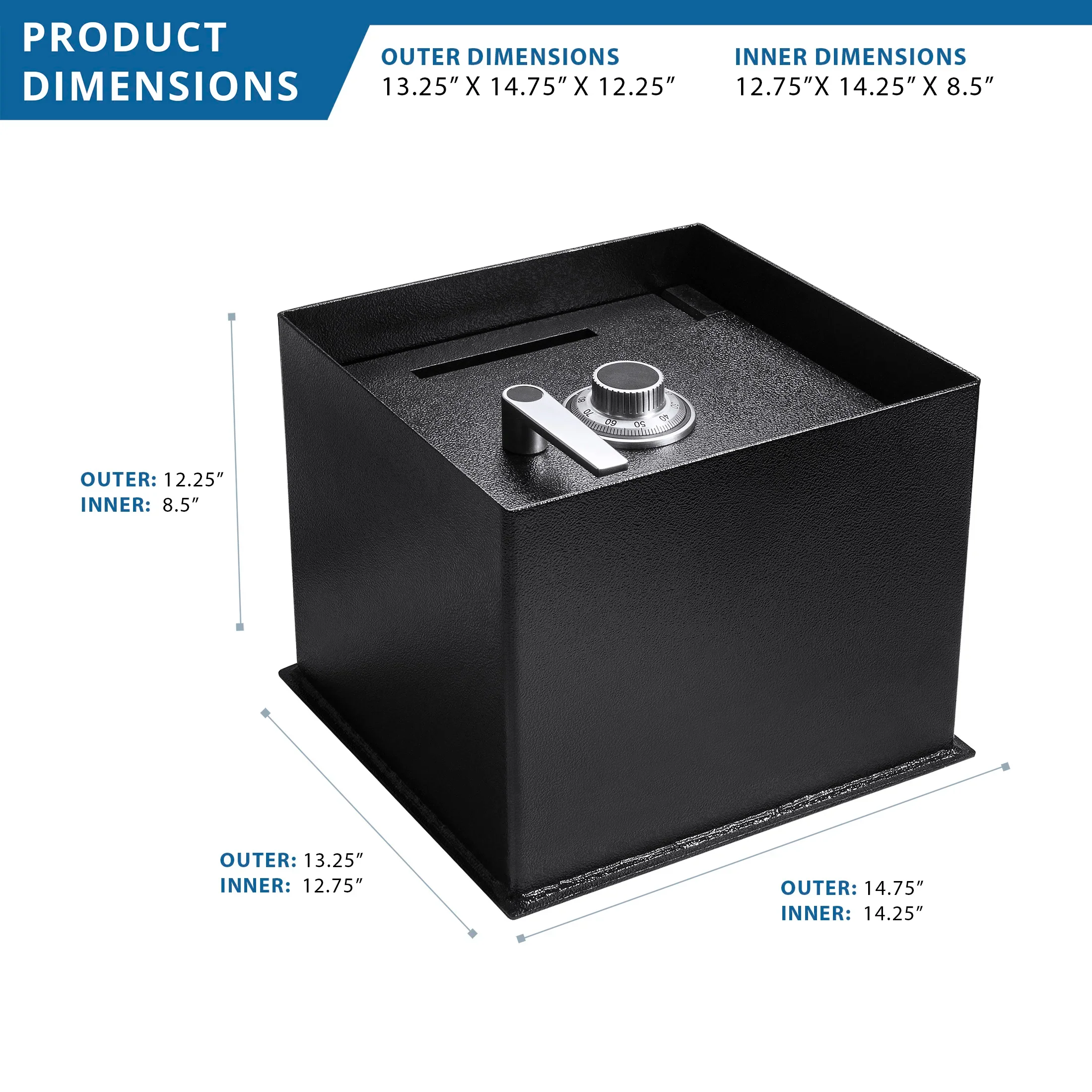 0.89 Cu. ft Floor Safe With Combination Lock | AX13200 - Image 9