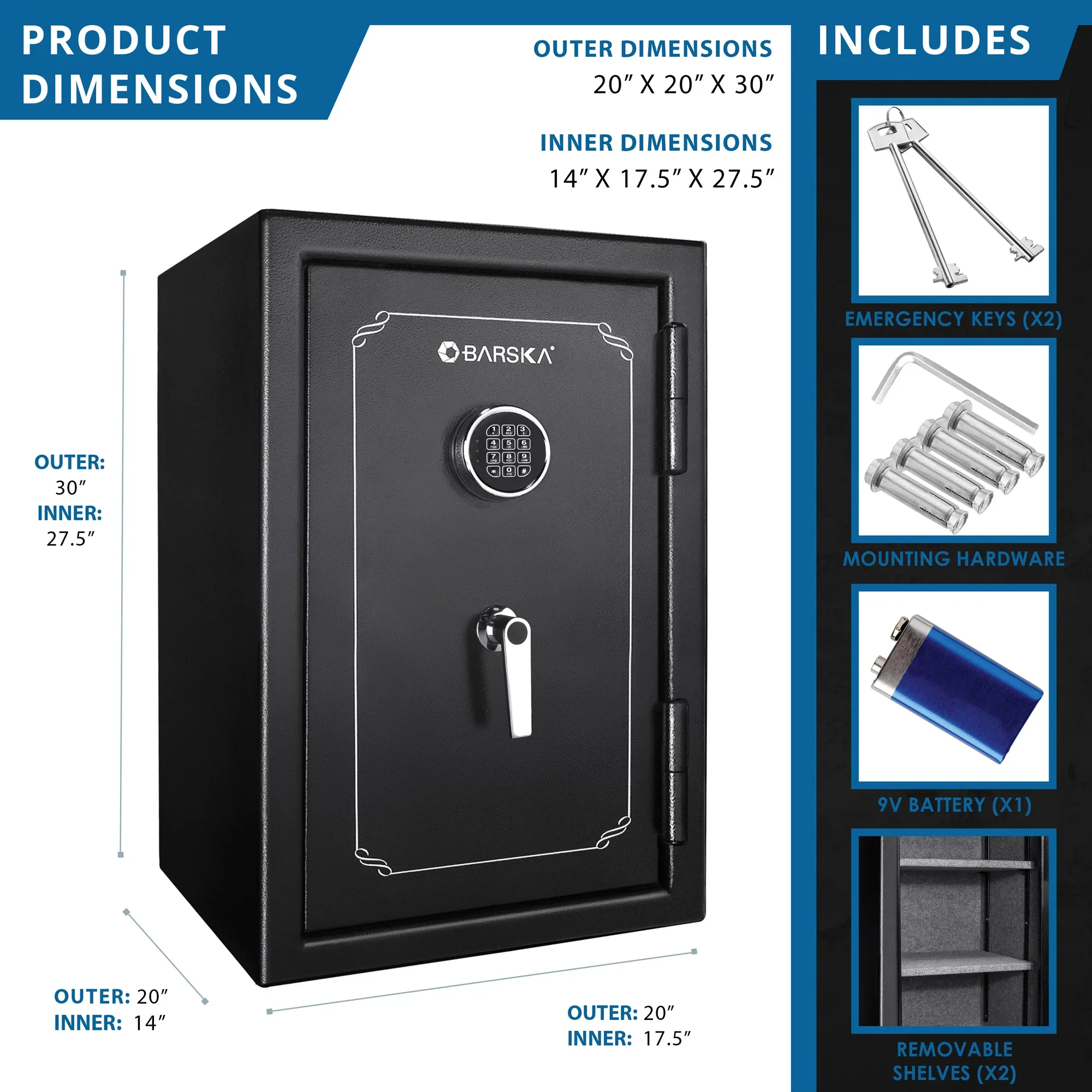 FV500 FireVault Fireproof Keypad Security Safe | AX12674 - Image 6