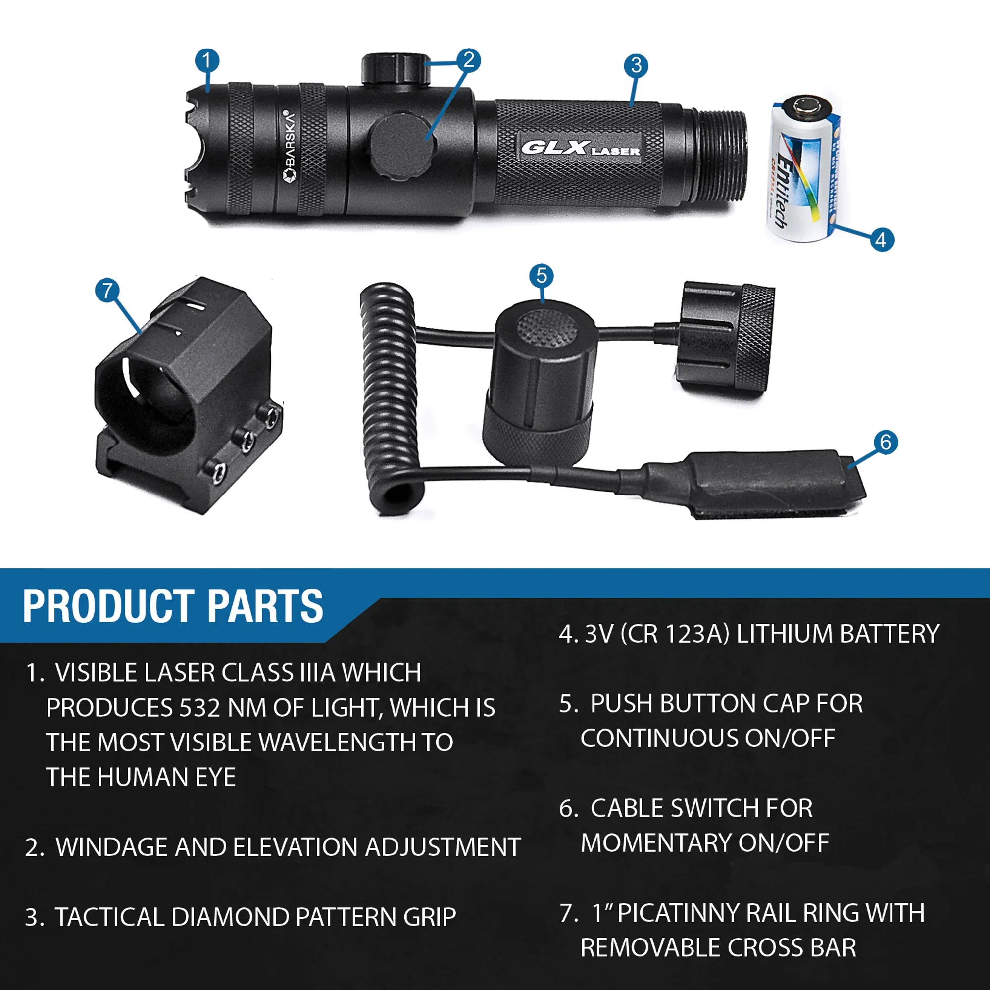 3rd Generation GLX Green Laser Sight | AU11404 - Image 6