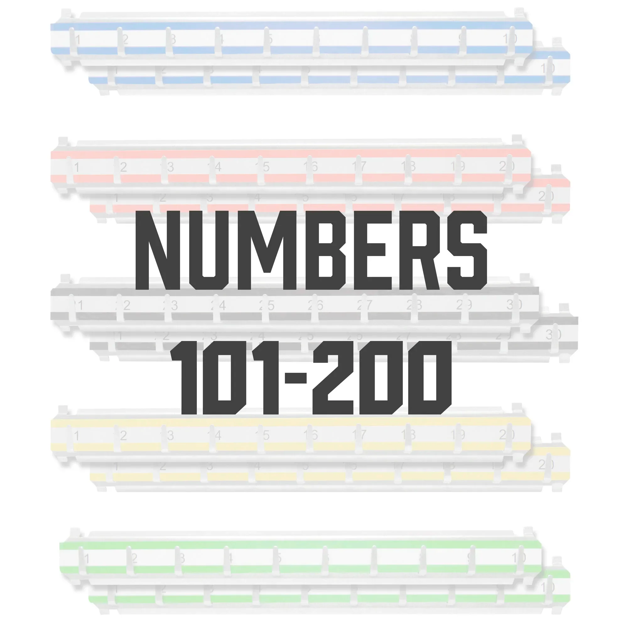 Number 101-200 Labeled Key Racks with Hooks for Adjustable Key Cabinets | AF13684 - Image 2