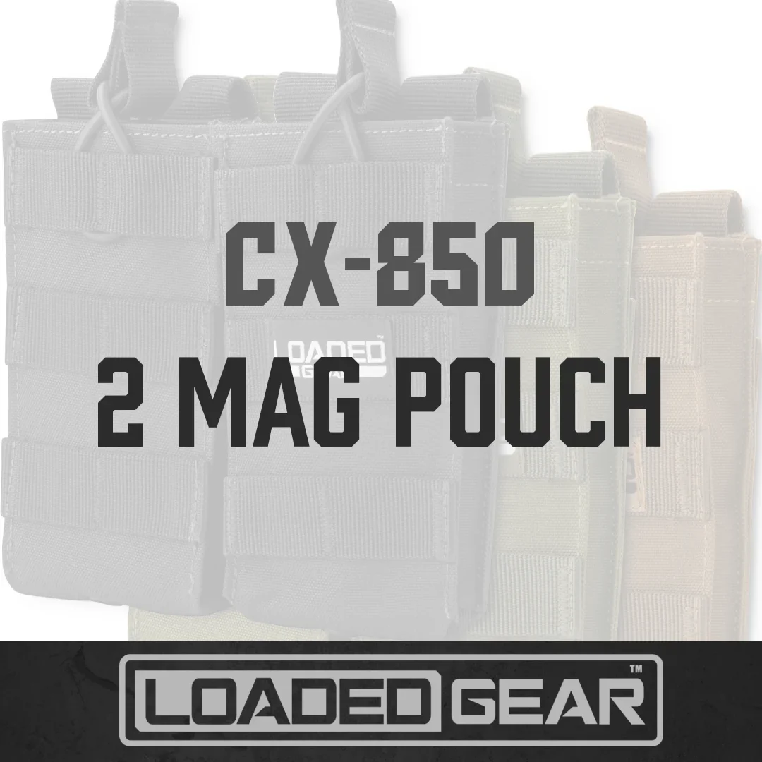 Loaded Gear CX-850 Double Magazine Pouches | Black, OD Green, Dark Earth | BI13000, BI13004, BI13002 - Image 2