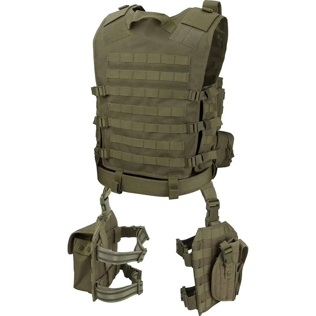 Loaded Gear VX-100 Tactical Vest and Leg Platforms | Black, OD Green, Dark Earth | BI12016, BI12330, BI12344 - Image 13