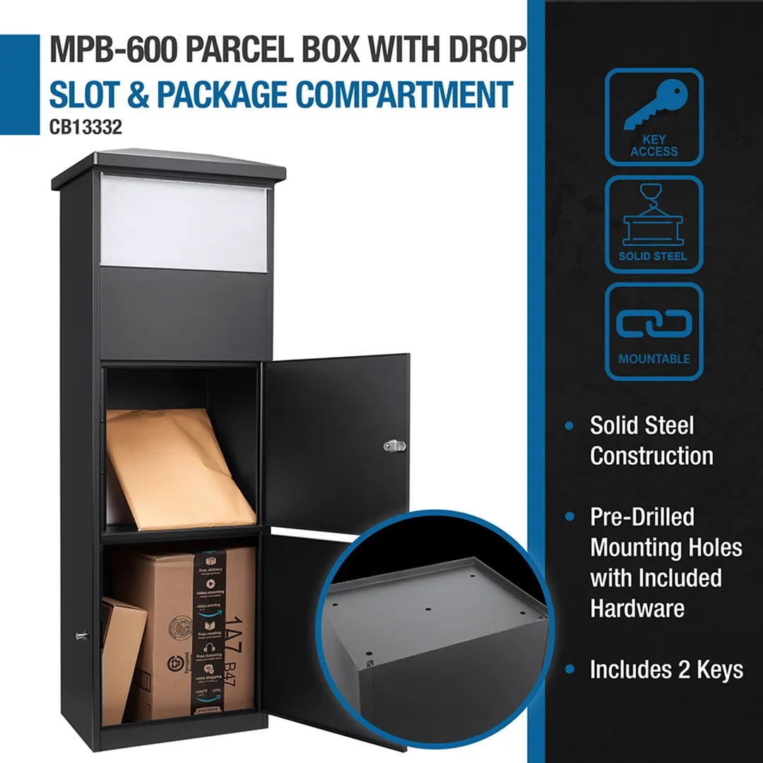 MPB-600 Dual Compartment Locking Parcel Box with Package Compartment | CB13332 - Image 9